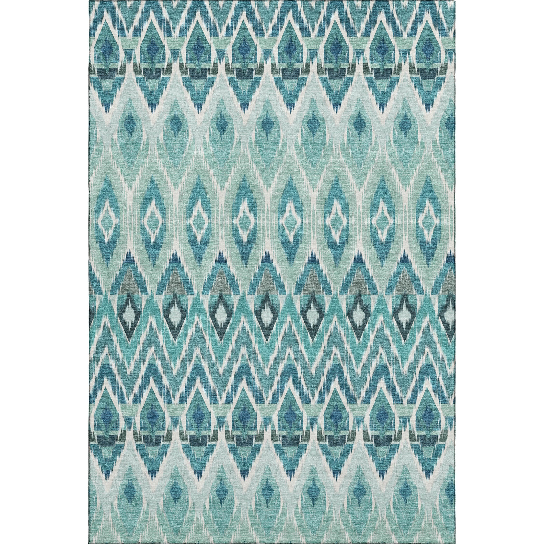 Bogota Machine Washable Transitional Teal Rug 2'6" x 3'10" #shape_Rectangle