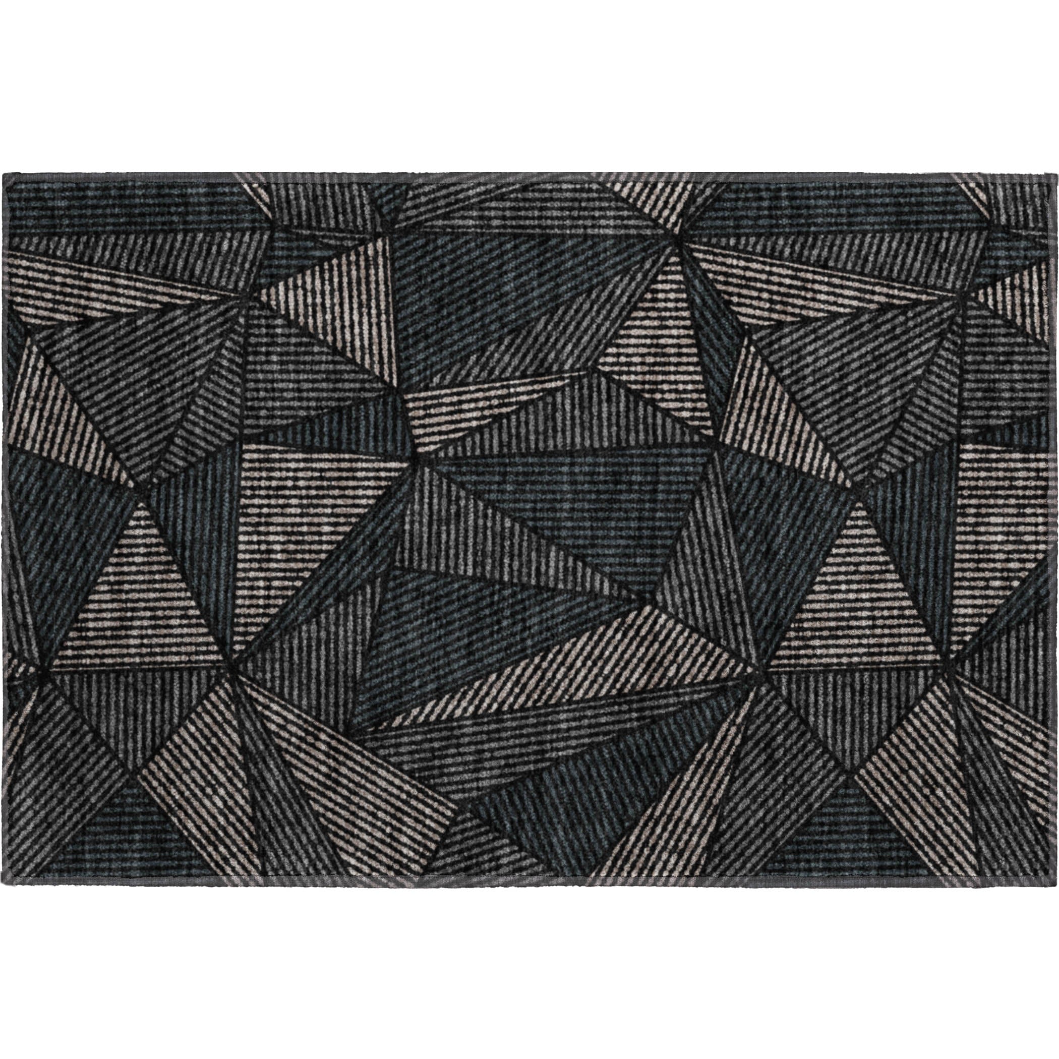 Valletta Machine Washable Transitional Black Rug 1'8" x 2'6" #shape_Rectangle