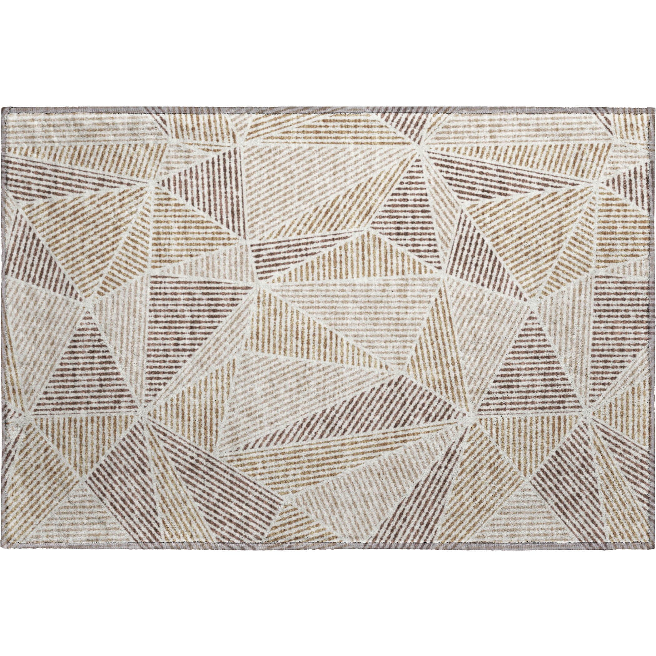Valletta Machine Washable Transitional Brown Rug 1'8" x 2'6" #shape_Rectangle