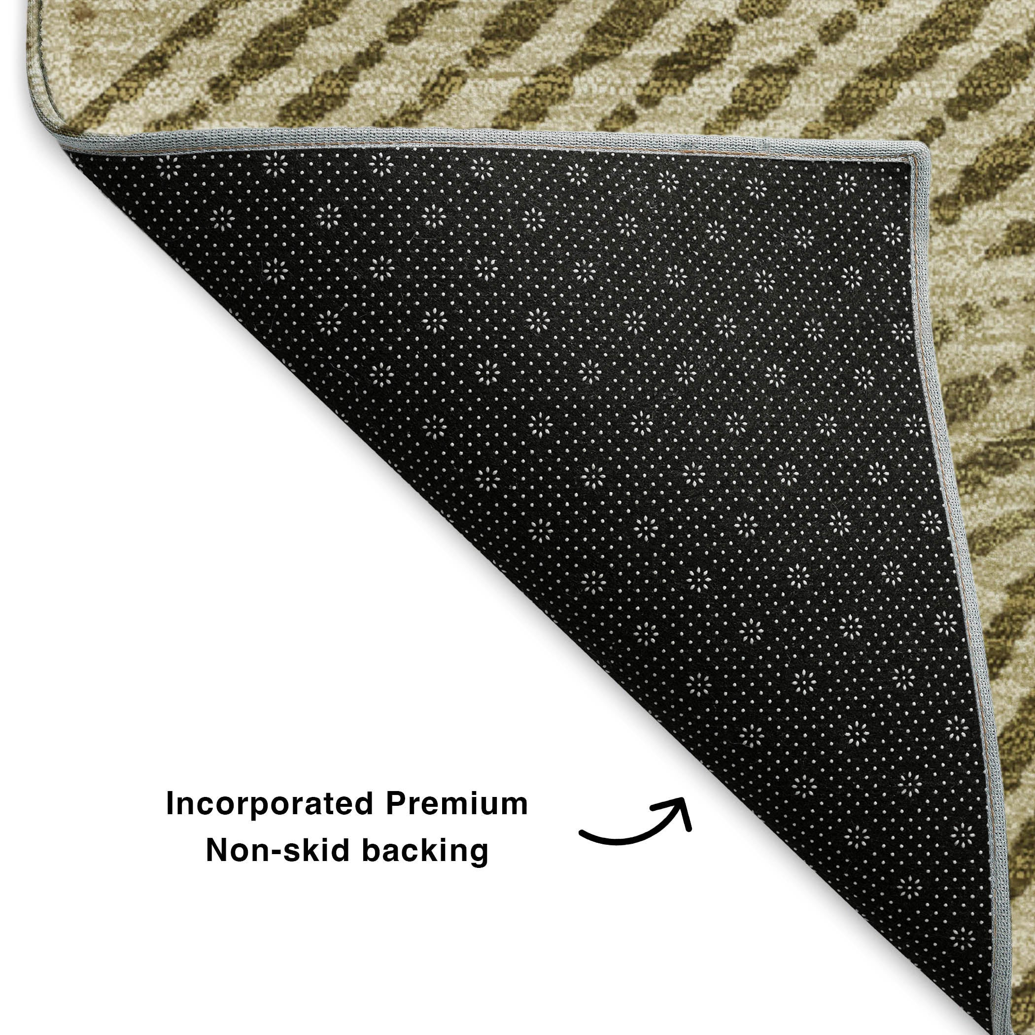 Valletta Machine Washable Transitional Khaki Brown Rug 1'8" x 2'6" #shape_Rectangle