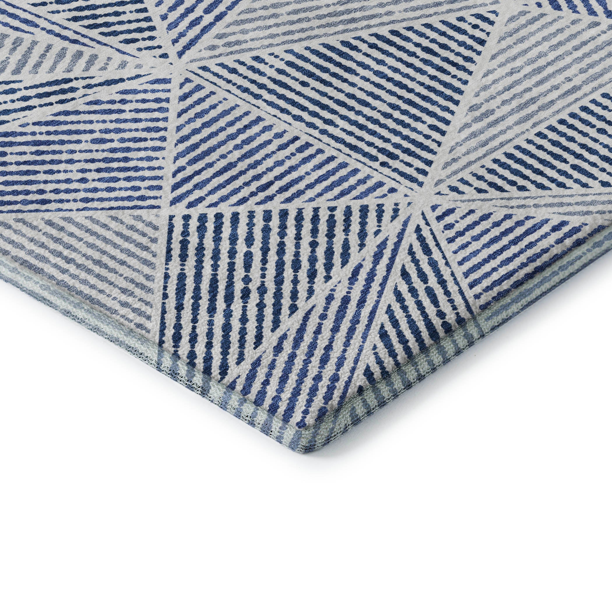 Valletta Machine Washable Transitional Navy Blue Rug 1'8" x 2'6" #shape_Rectangle