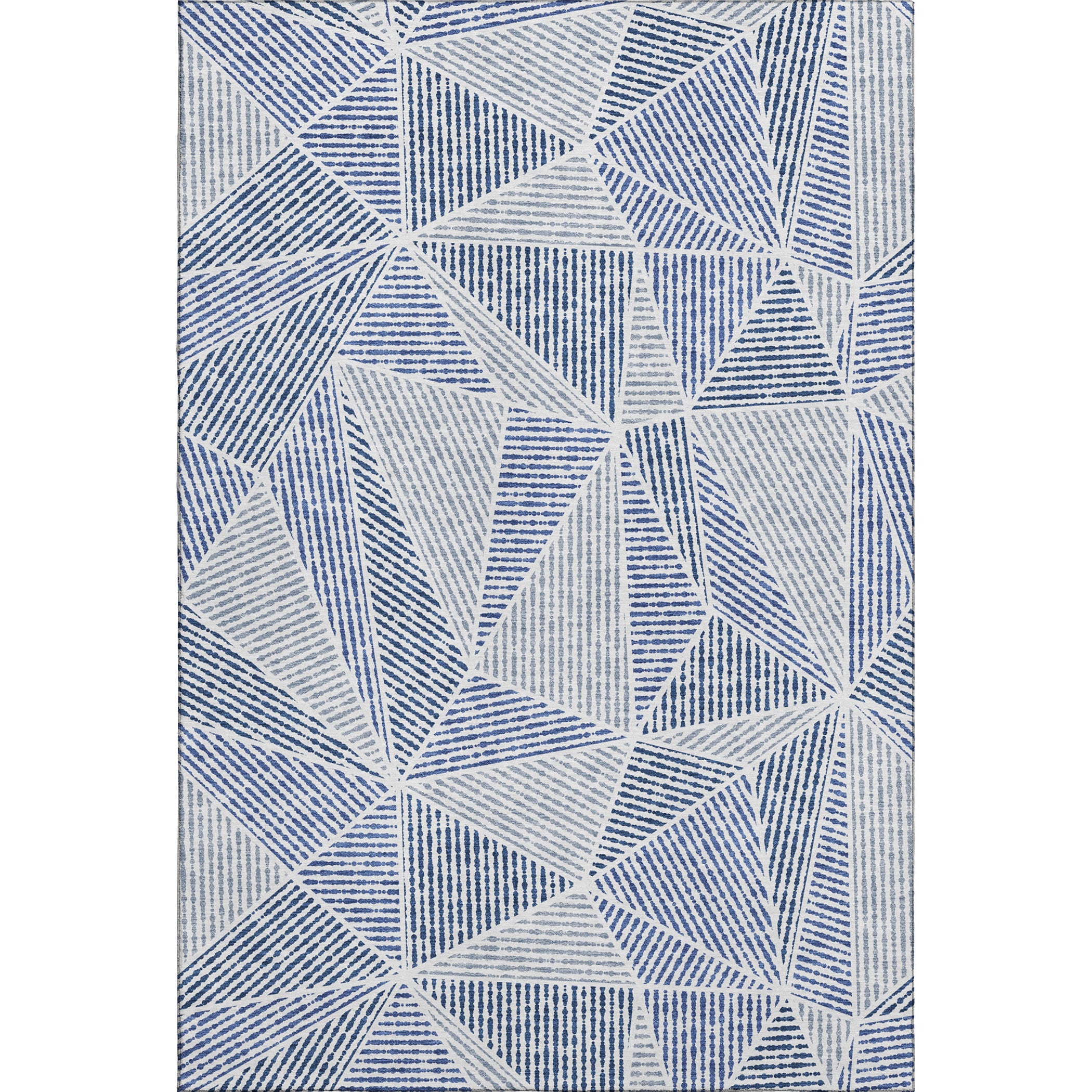 Valletta Machine Washable Transitional Navy Blue Rug 2'6" x 3'10" #shape_Rectangle