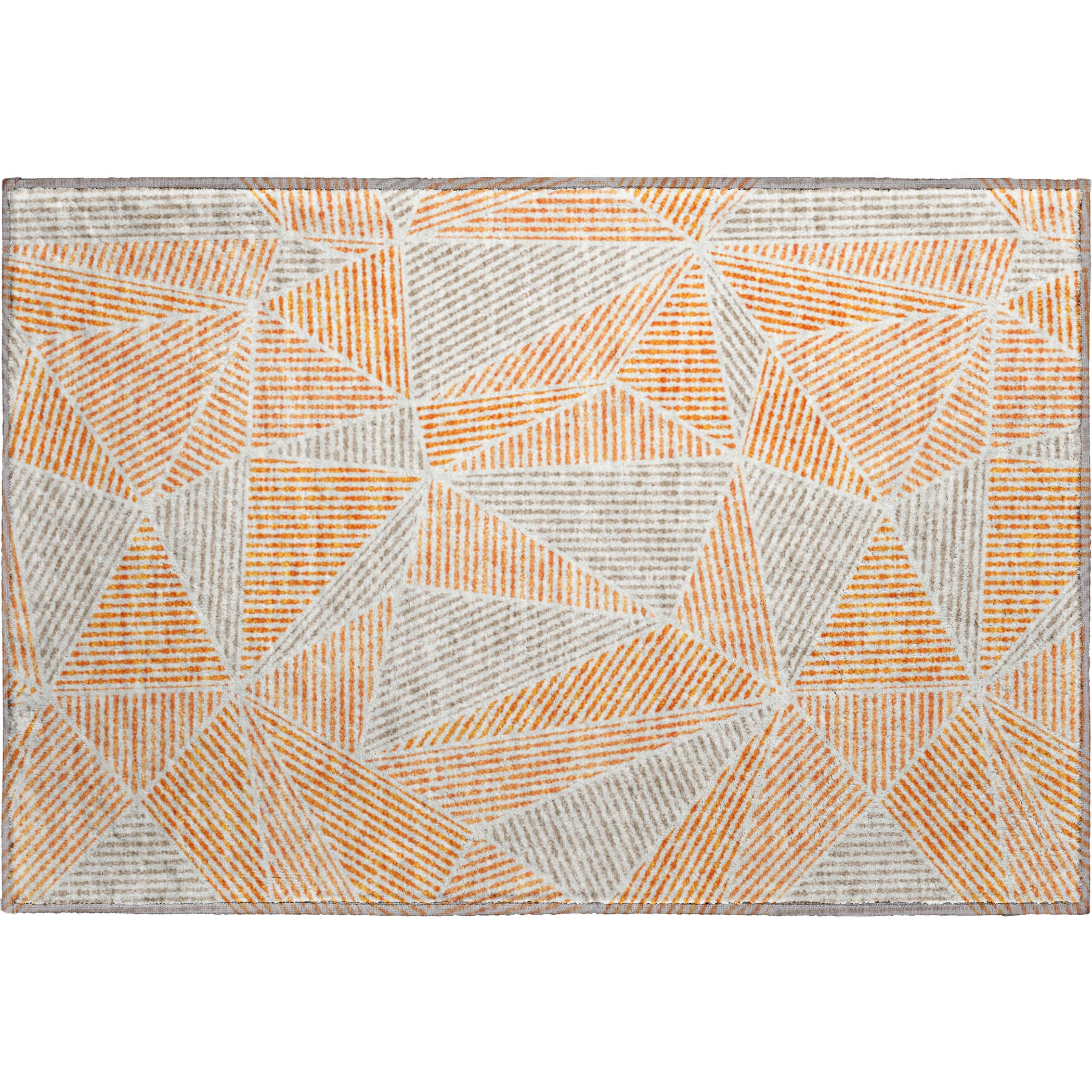 Valletta Machine Washable Transitional Orange Rug 1'8" x 2'6" #shape_Rectangle