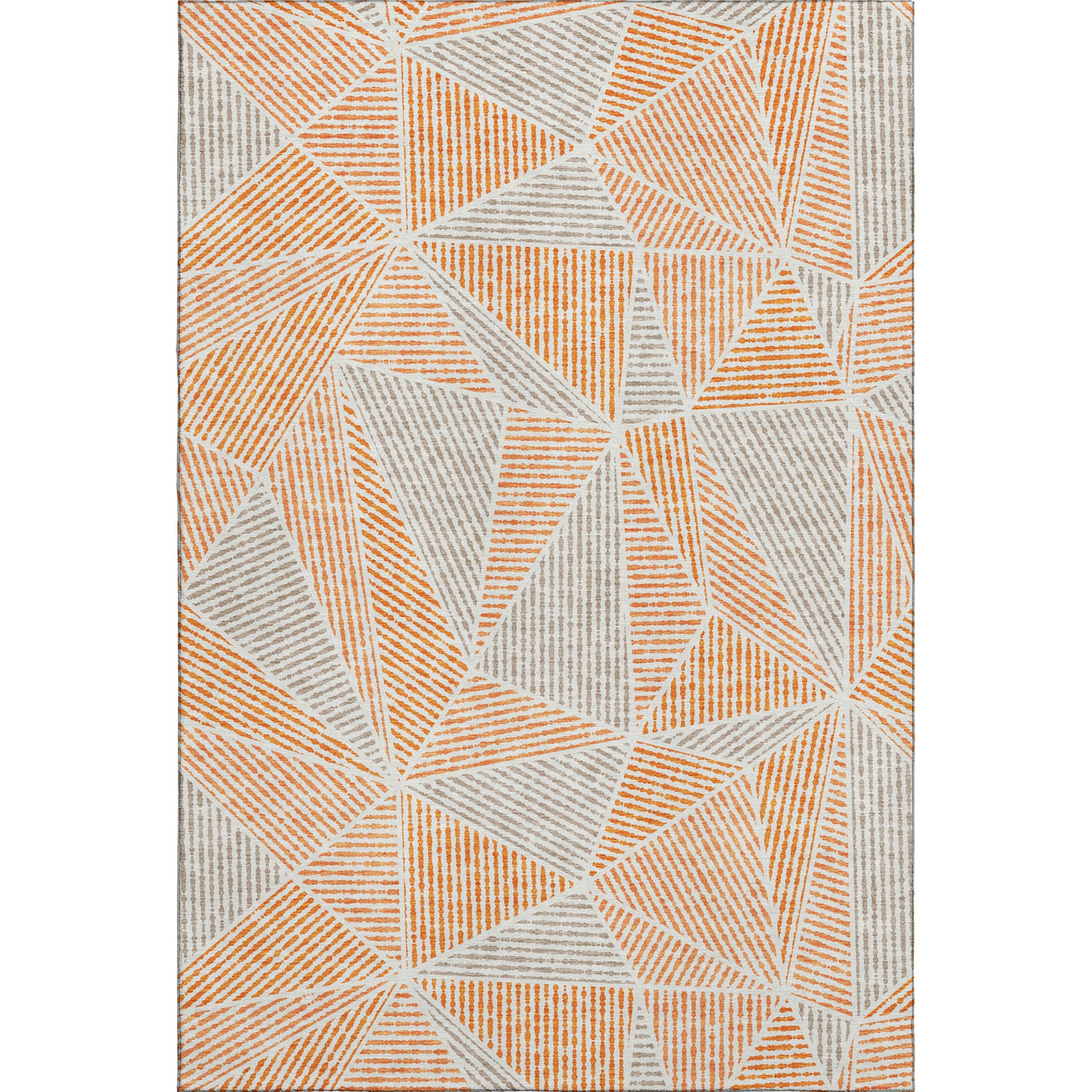Valletta Machine Washable Transitional Orange Rug 2'6" x 3'10" #shape_Rectangle