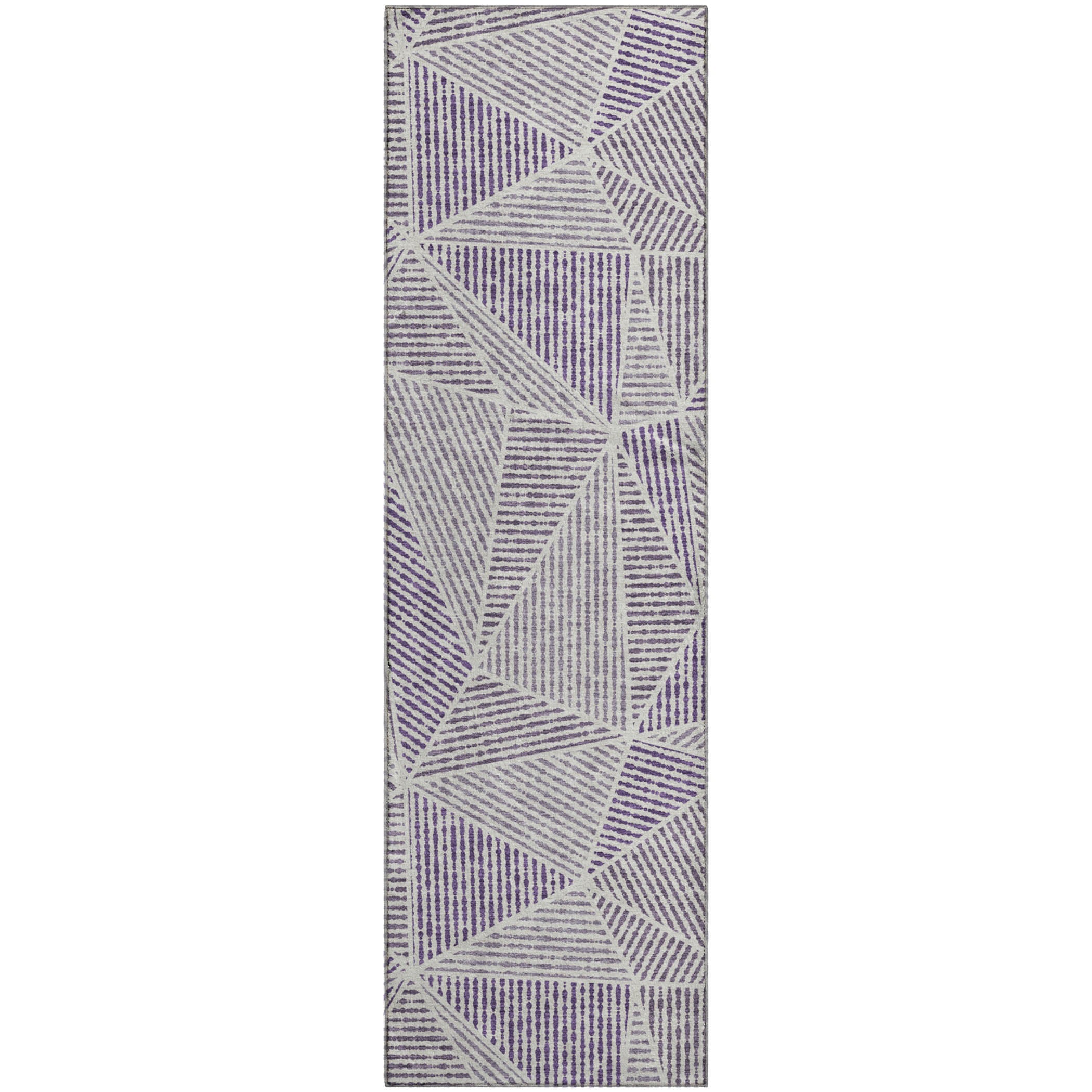 Valletta Machine Washable Transitional Purple Rug 2'3" x 7'6" #shape_Runner