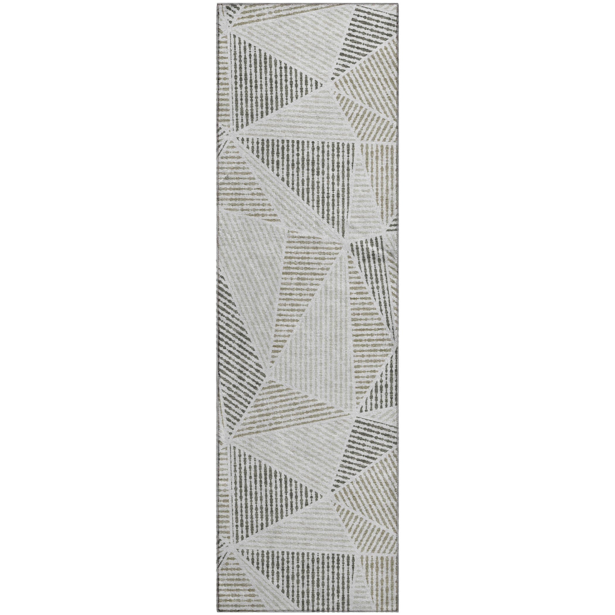 Valletta Machine Washable Transitional Taupe Brown Rug 2'3" x 7'6" #shape_Runner