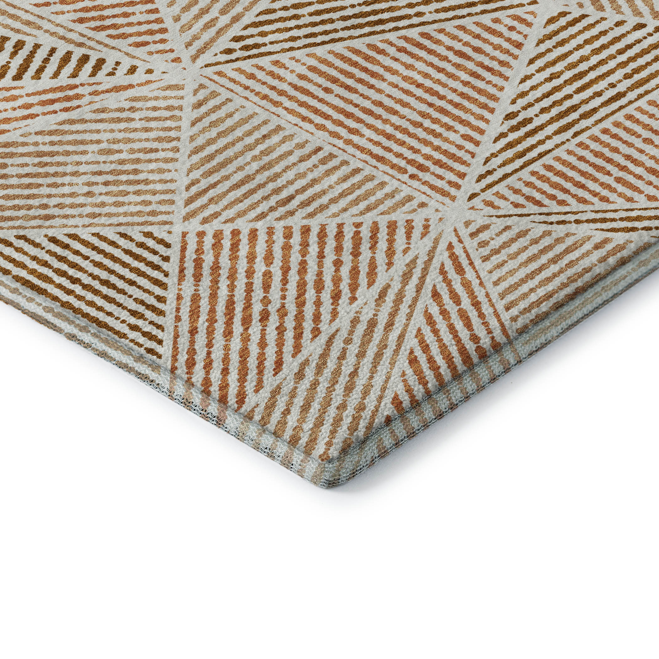 Valletta Machine Washable Transitional Terracotta Orange Rug 1'8" x 2'6" #shape_Rectangle