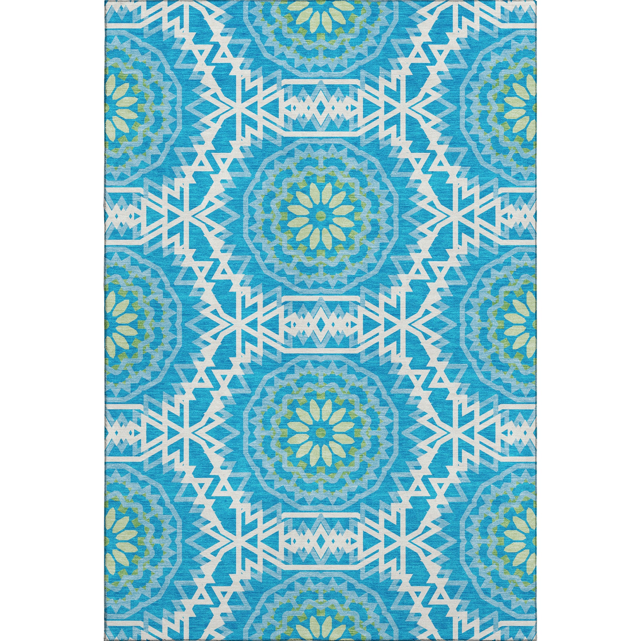 Antigua Machine Washable Transitional Blue Rug 2'6" x 3'10" #shape_Rectangle