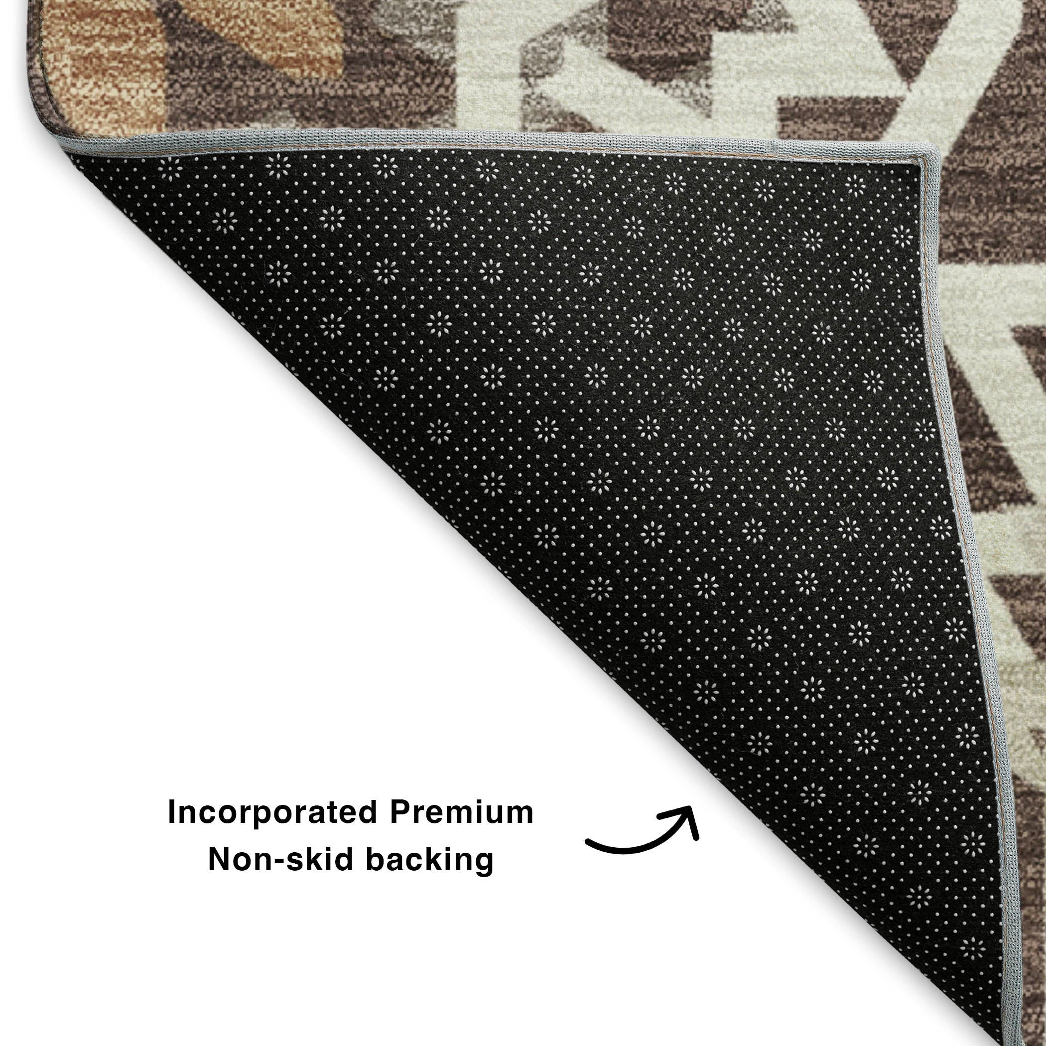 Antigua Machine Washable Transitional Chocolate Brown Rug 1'8" x 2'6" #shape_Rectangle