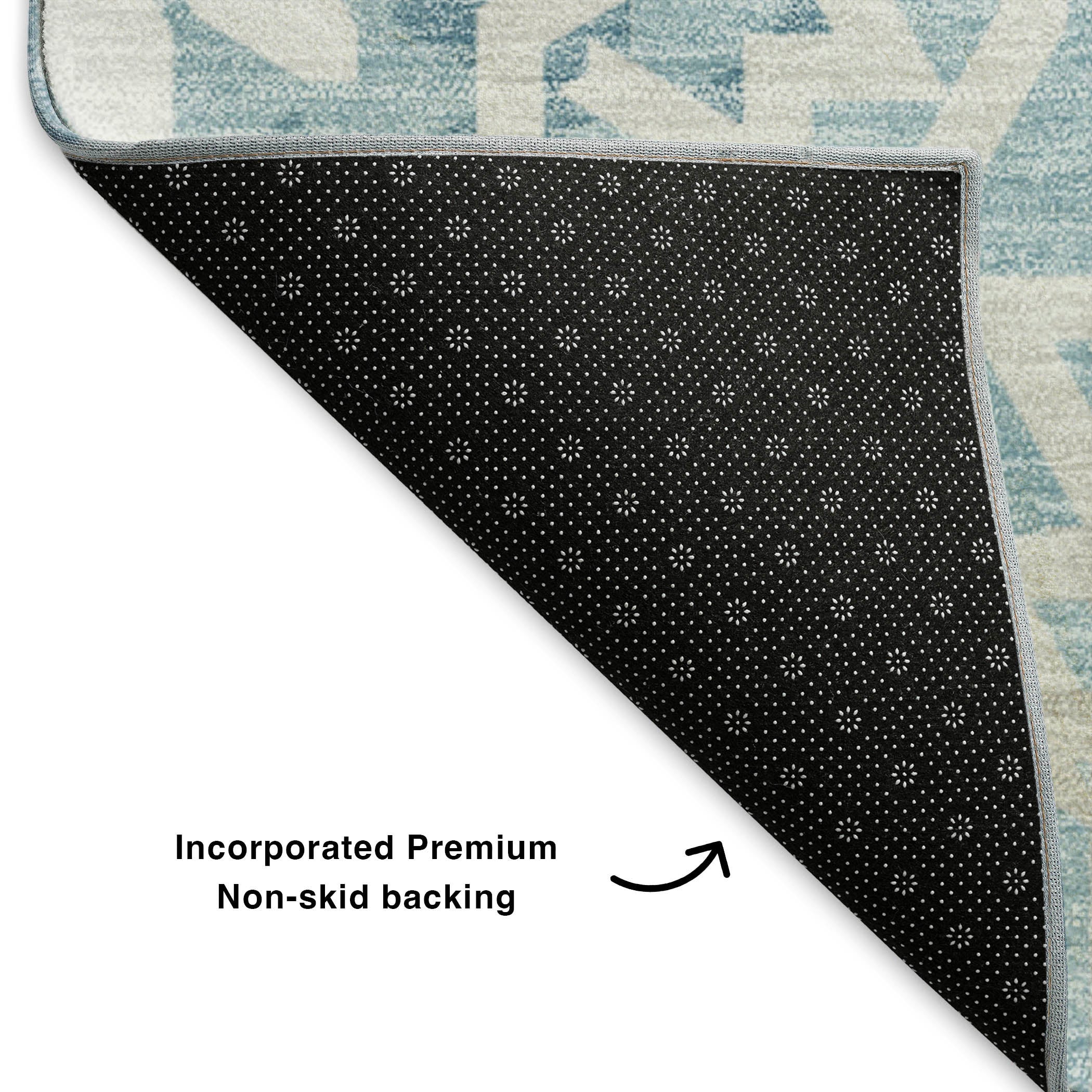 Antigua Machine Washable Transitional Denim Blue Rug 1'8" x 2'6" #shape_Rectangle