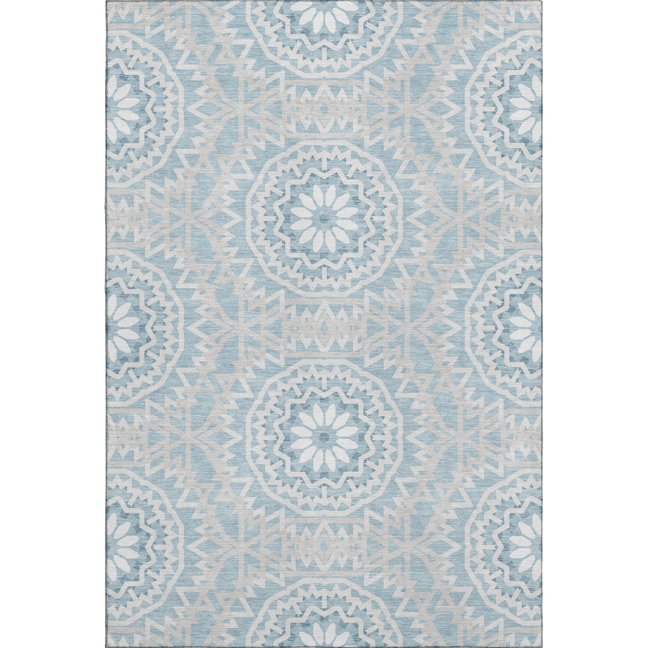 Antigua Machine Washable Transitional Denim Blue Rug 2'6" x 3'10" #shape_Rectangle