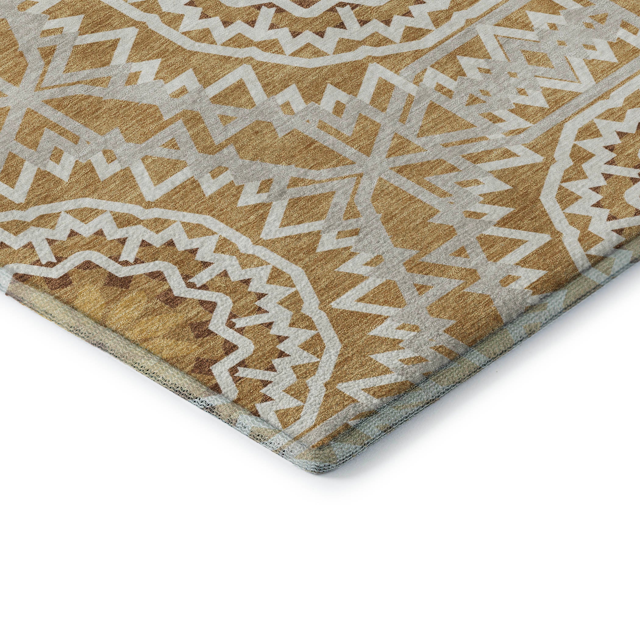 Antigua Machine Washable Transitional Gold Rug 1'8" x 2'6" #shape_Rectangle