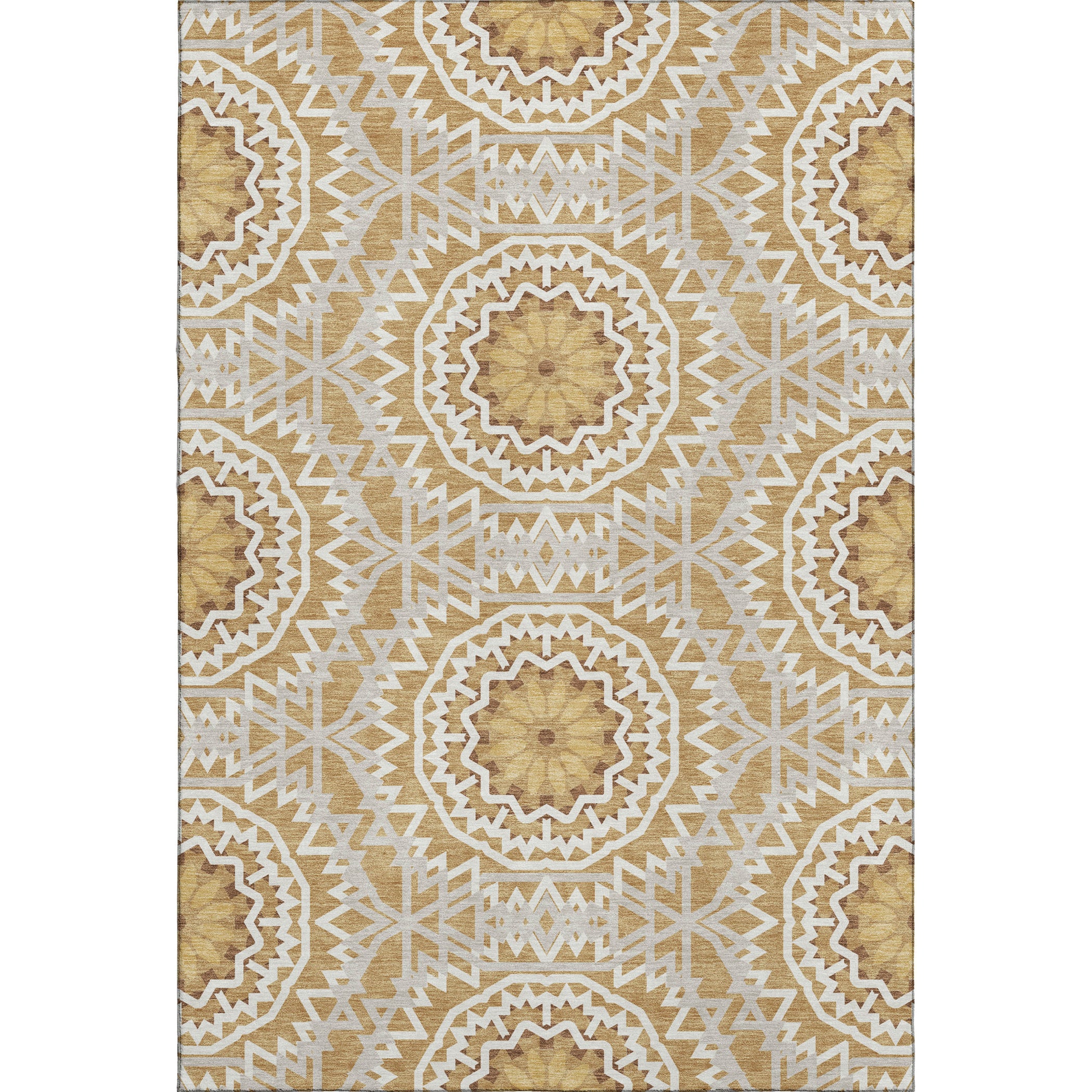 Antigua Machine Washable Transitional Gold Rug 2'6" x 3'10" #shape_Rectangle