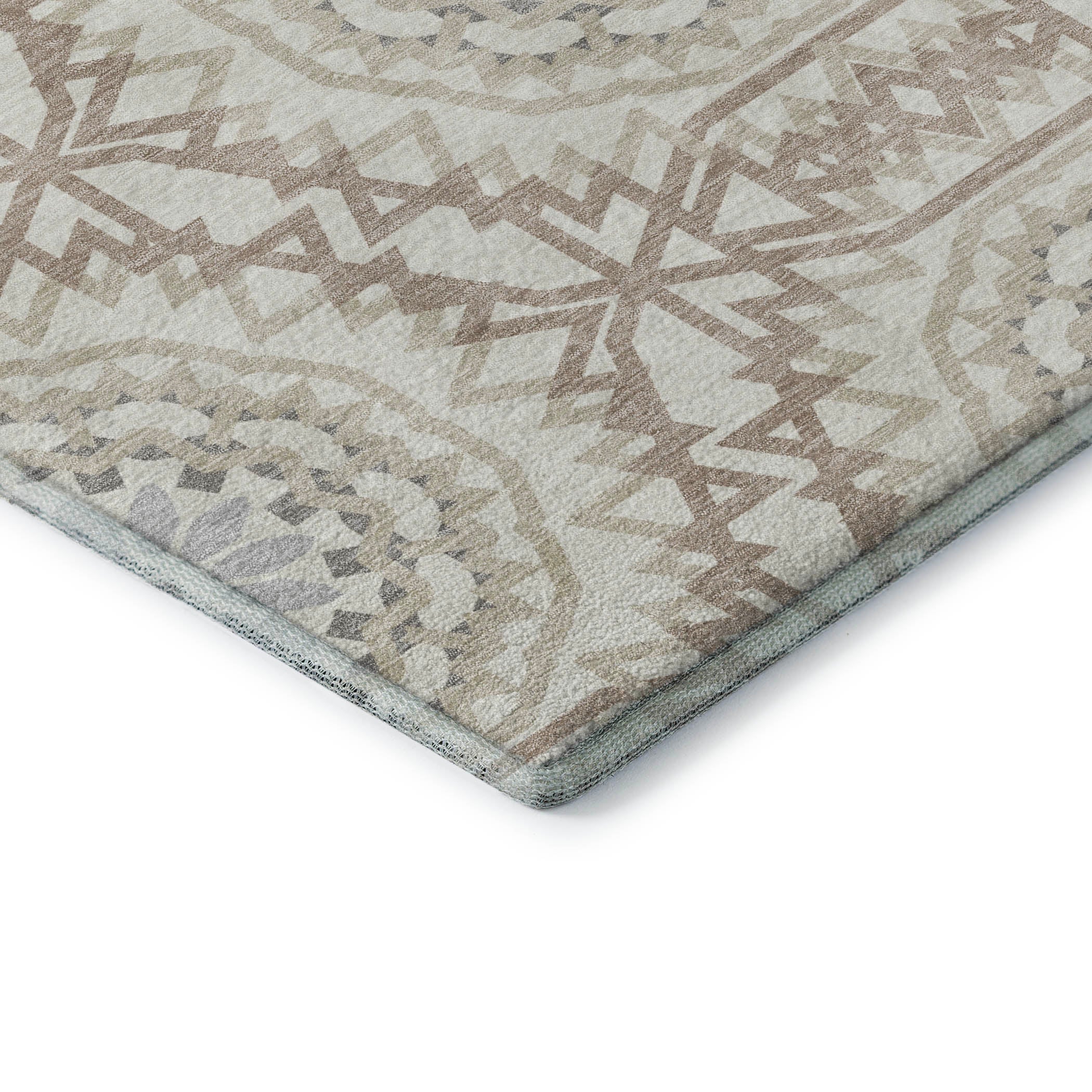 Antigua Machine Washable Transitional Ivory Rug 1'8" x 2'6" #shape_Rectangle