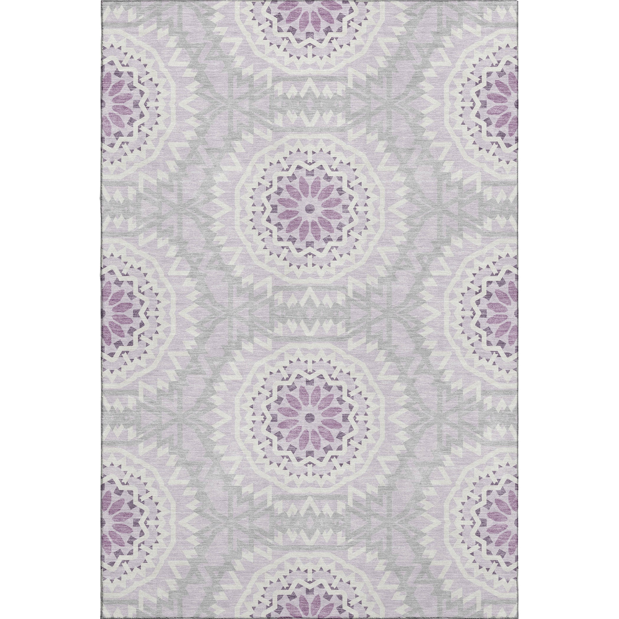 Antigua Machine Washable Transitional Lilac Purple Rug 2'6" x 3'10" #shape_Rectangle