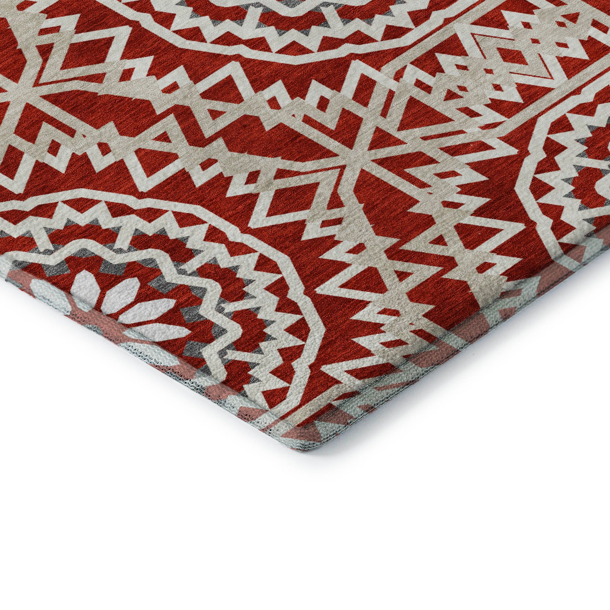 Antigua Machine Washable Transitional Red Rug 1'8" x 2'6" #shape_Rectangle