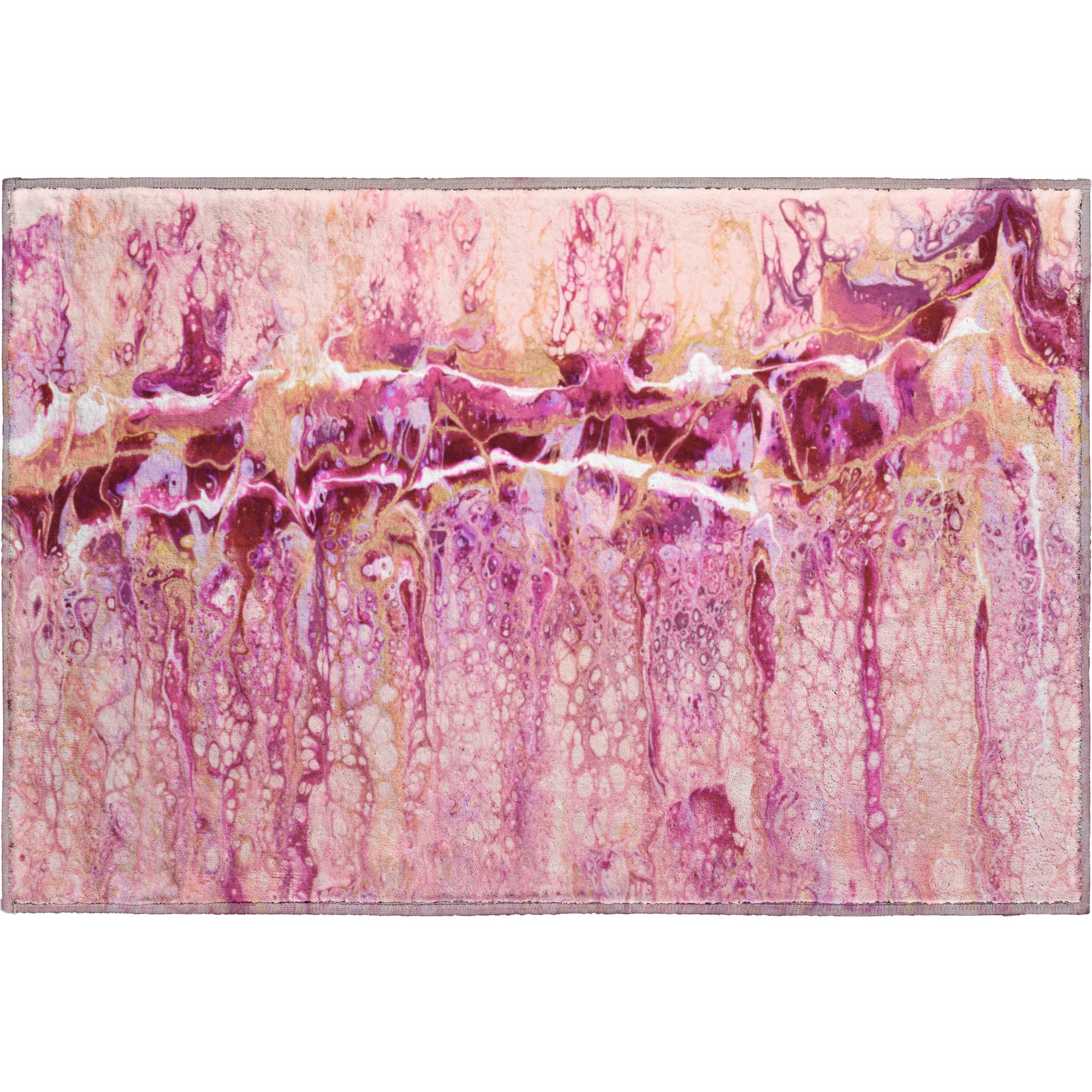 Valletta Machine Washable Contemporary Berry Pink Rug 1'8" x 2'6" #shape_Rectangle