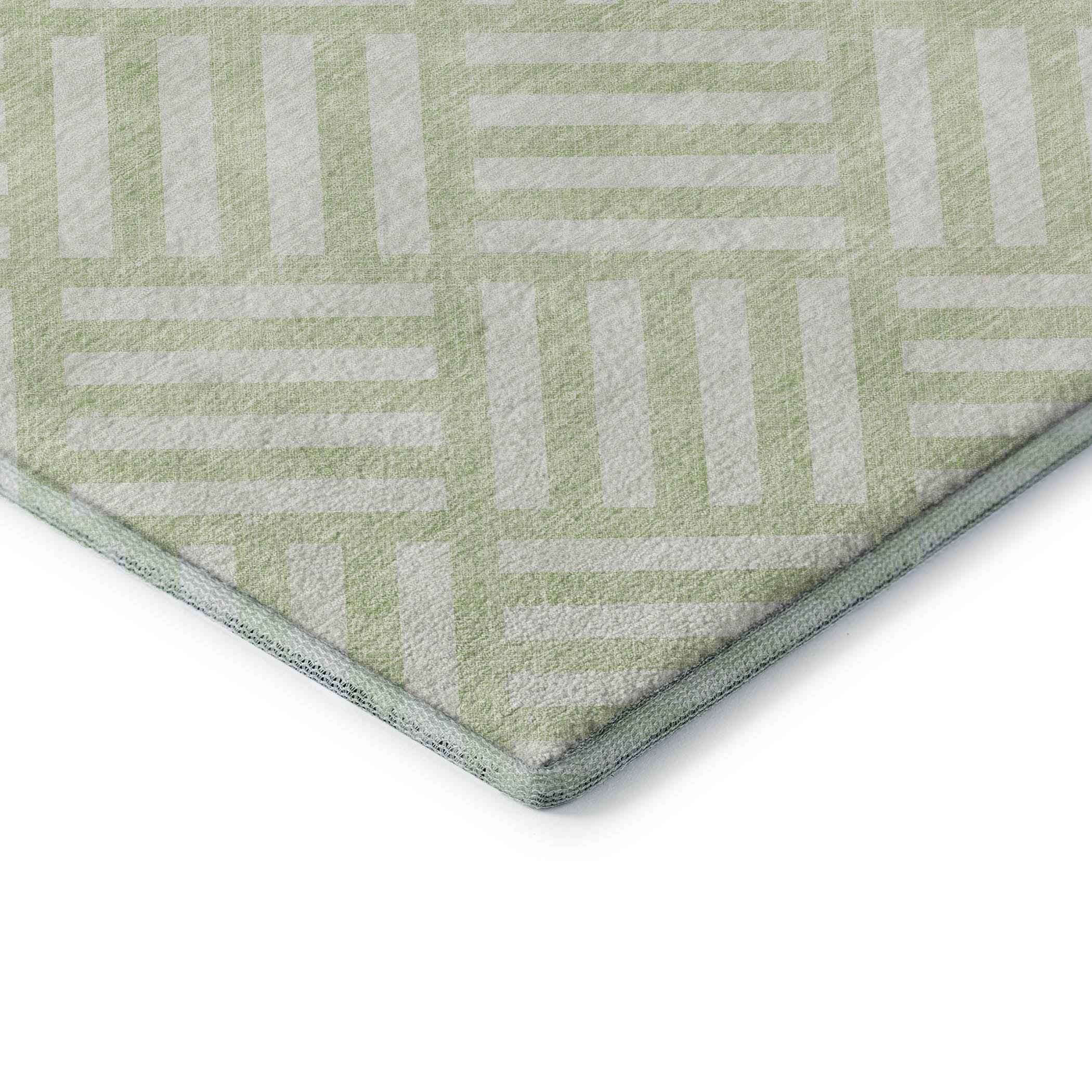 Kathmandu Machine Washable Transitional Mint Green Rug 1'8" x 2'6" #shape_Rectangle