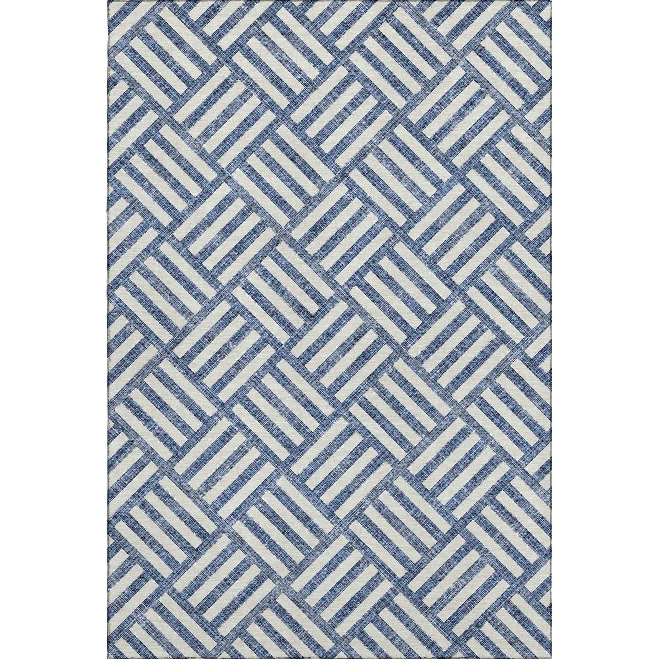Kathmandu Machine Washable Transitional Navy Blue Rug 2'6" x 3'10" #shape_Rectangle