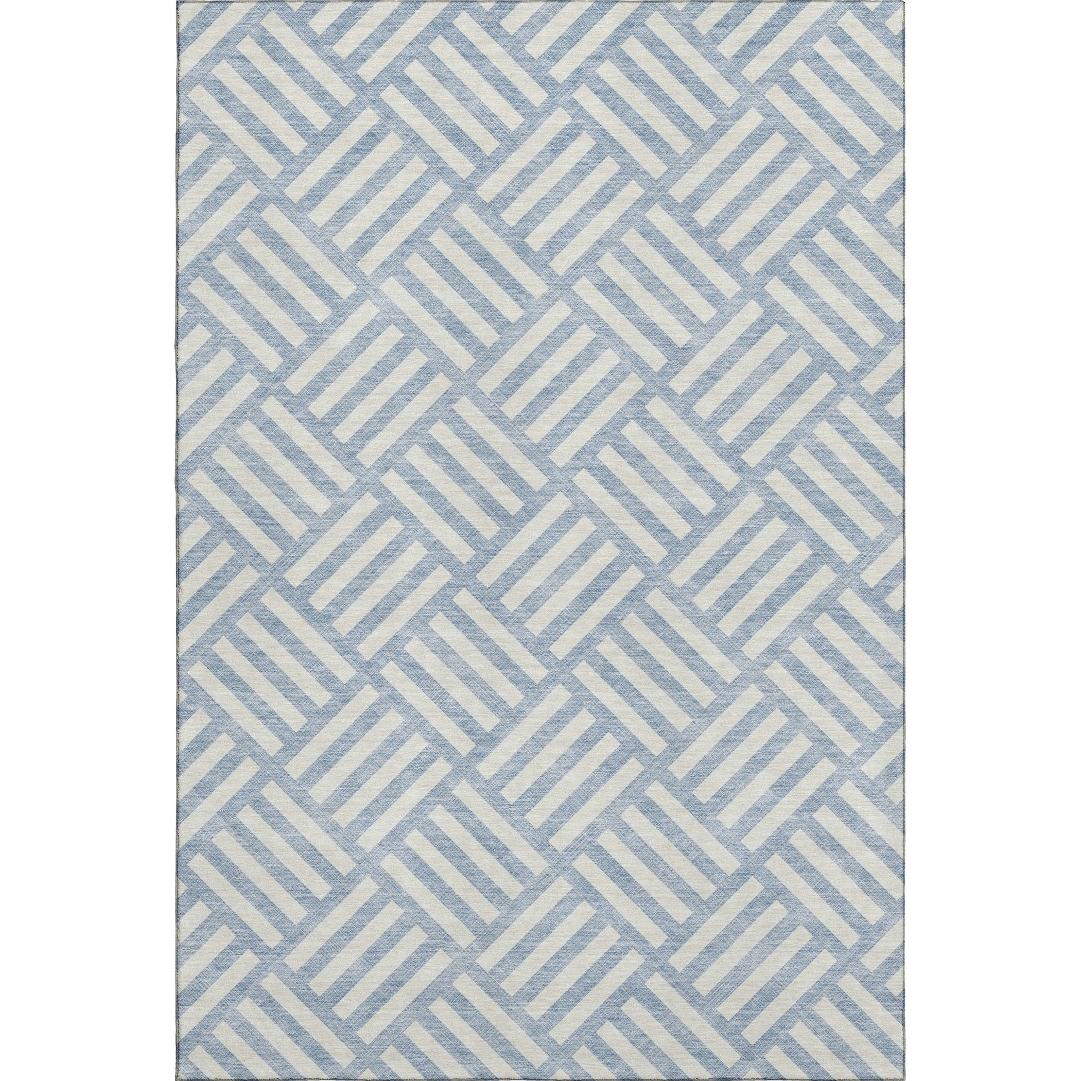 Kathmandu Machine Washable Transitional Sky Blue Rug 2'6" x 3'10" #shape_Rectangle