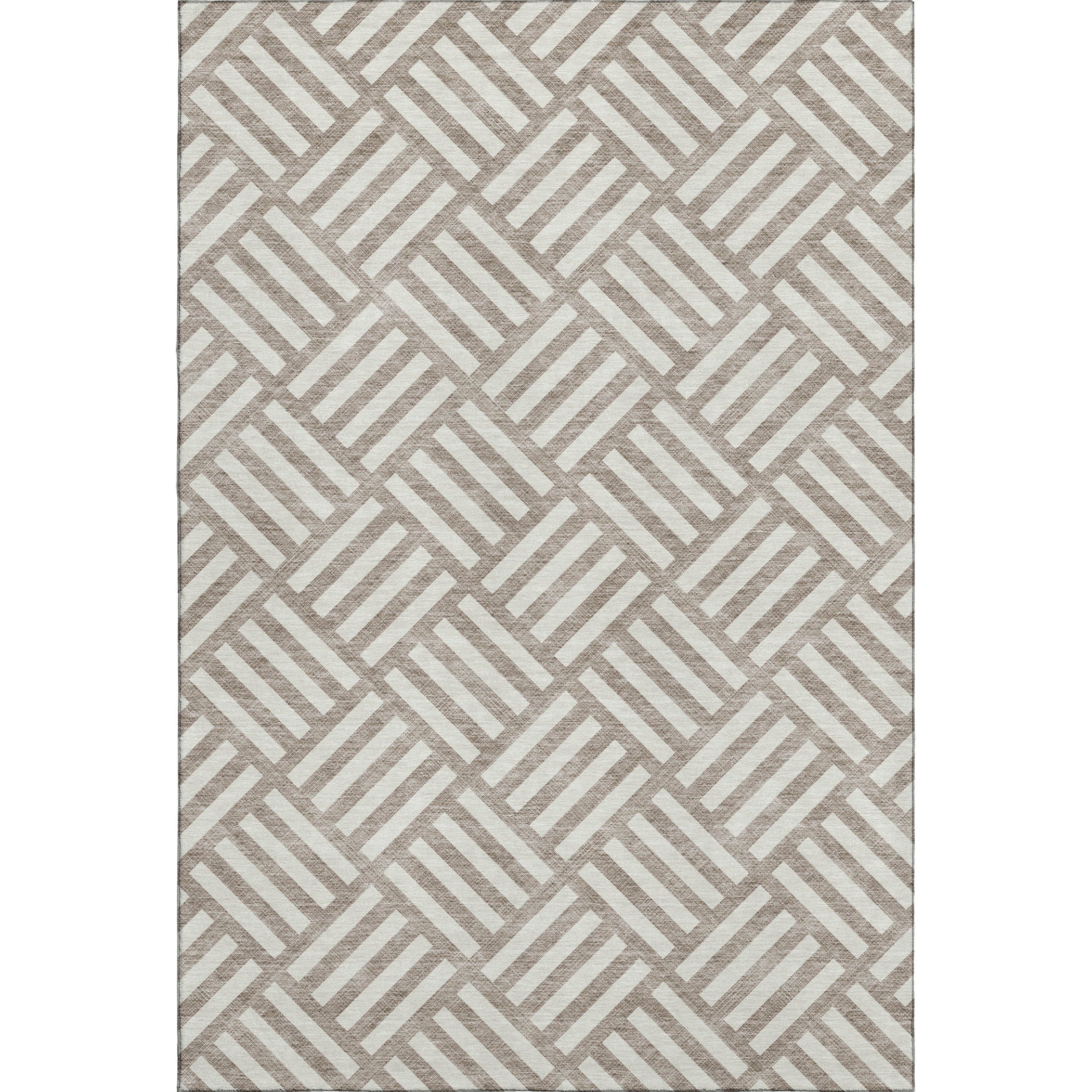 Kathmandu Machine Washable Transitional Taupe Brown Rug 2'6" x 3'10" #shape_Rectangle