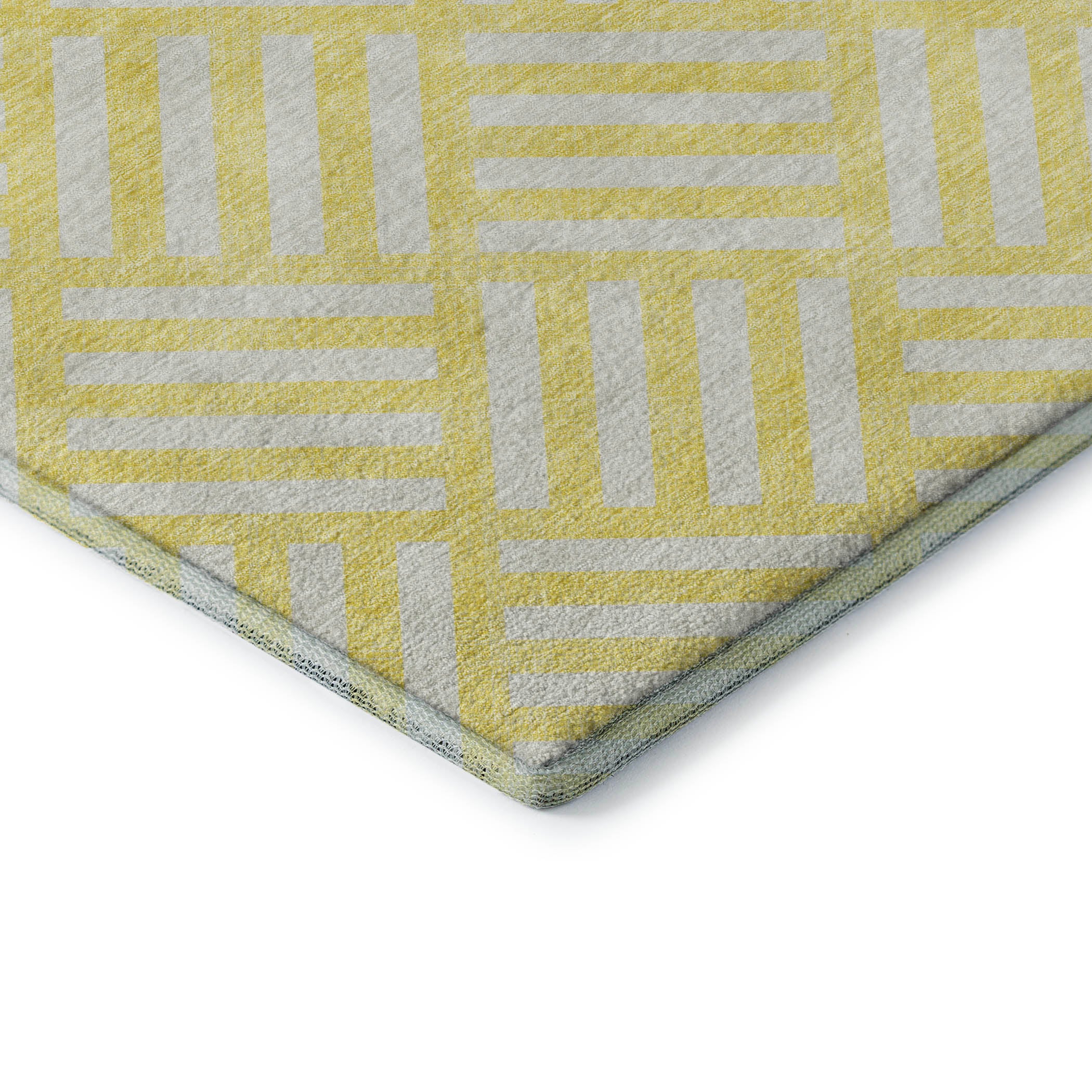Kathmandu Machine Washable Transitional Yellow Gold Rug 1'8" x 2'6" #shape_Rectangle