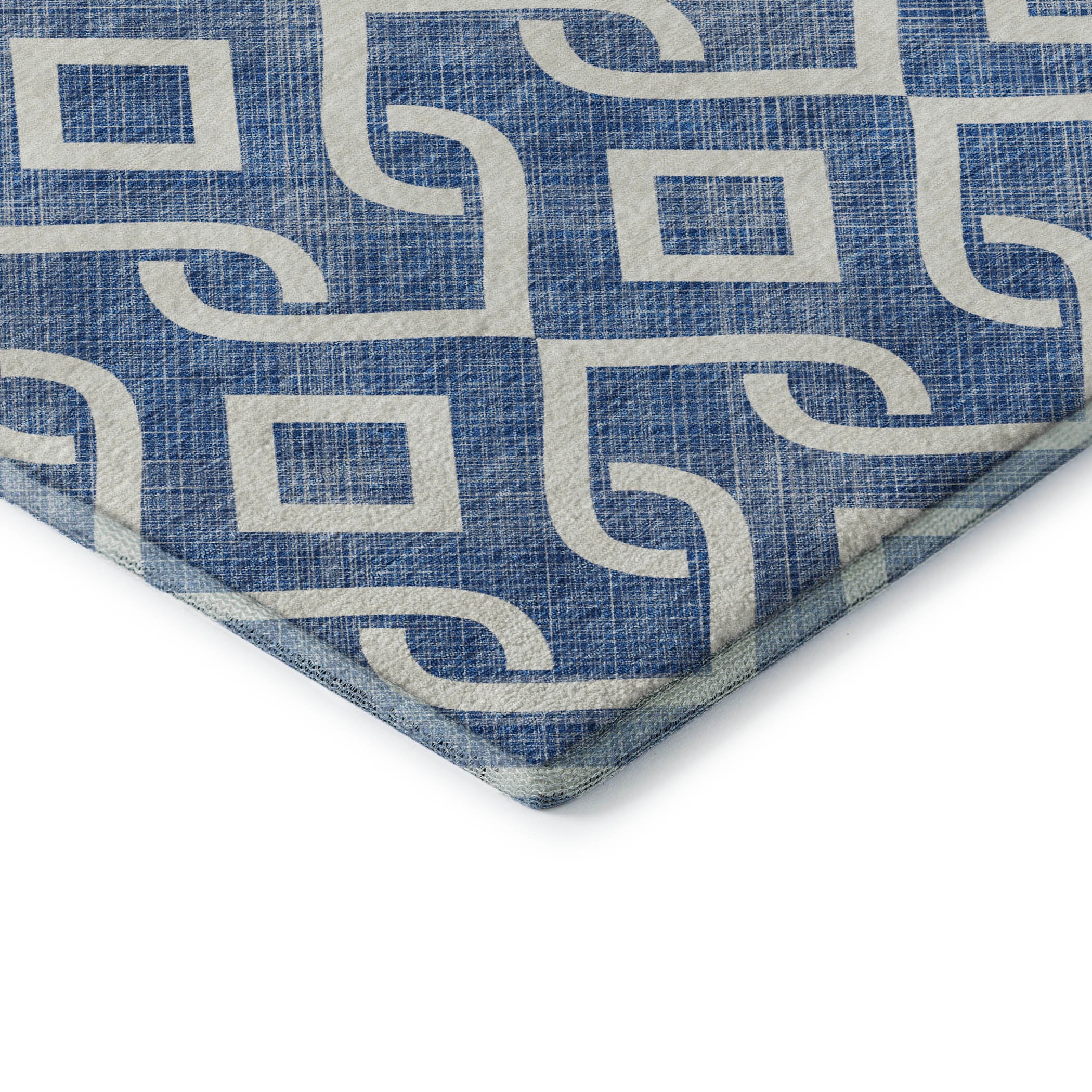 Mostar Machine Washable Transitional Blue Rug 1'8" x 2'6" #shape_Rectangle