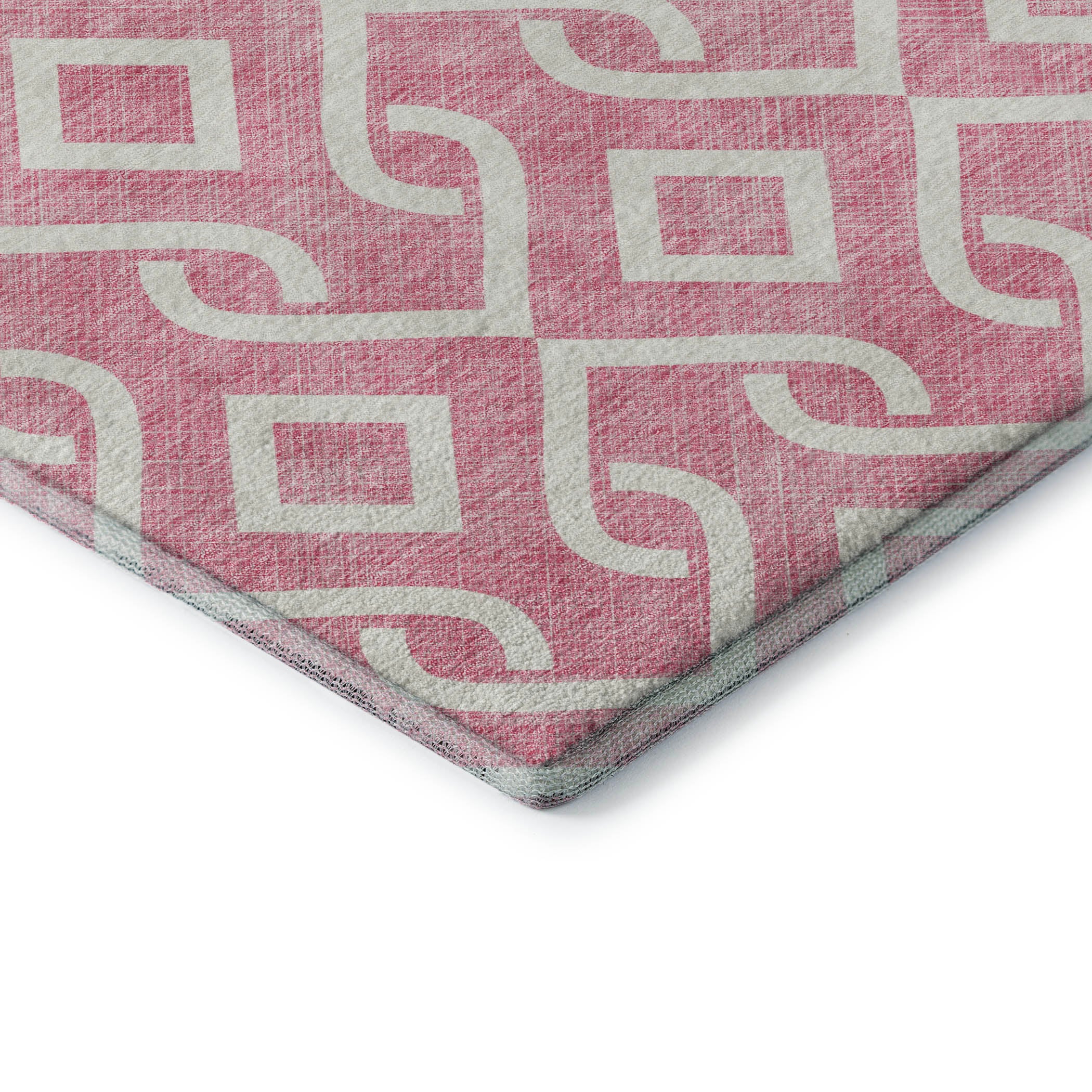 Mostar Machine Washable Transitional Blush Pink Rug 1'8" x 2'6" #shape_Rectangle