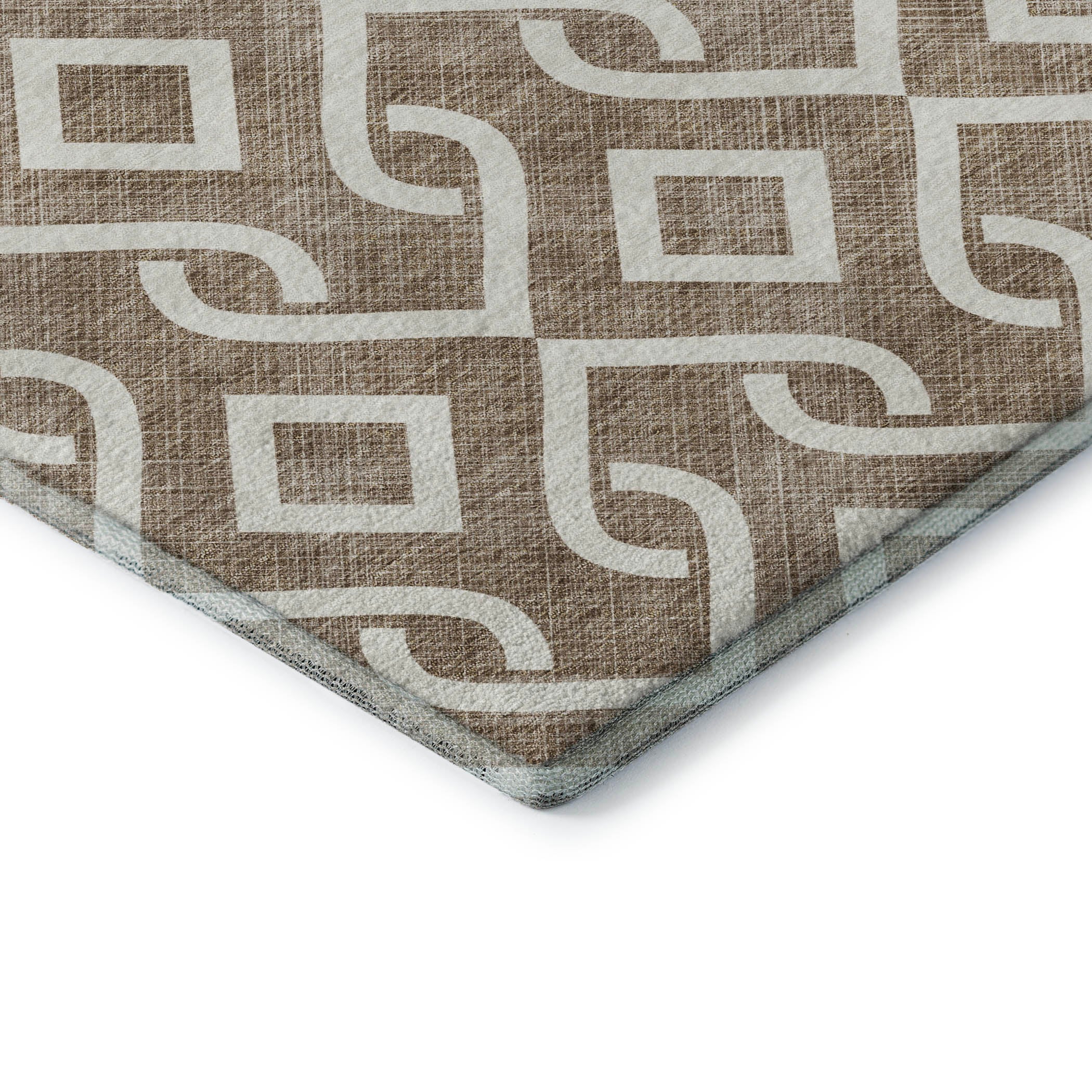 Mostar Machine Washable Transitional Brown Rug 1'8" x 2'6" #shape_Rectangle