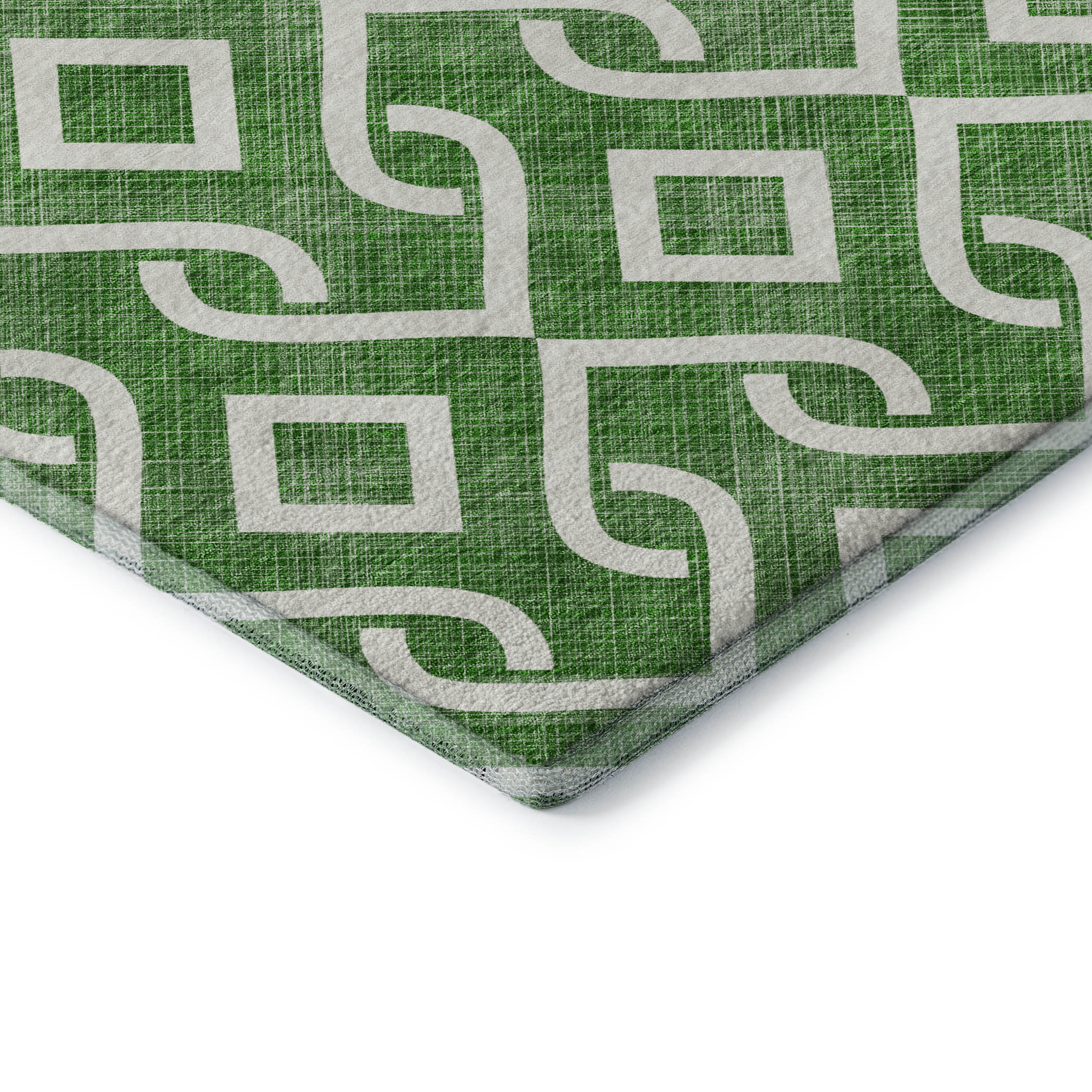 Mostar Machine Washable Transitional Emerald Green Rug 1'8" x 2'6" #shape_Rectangle
