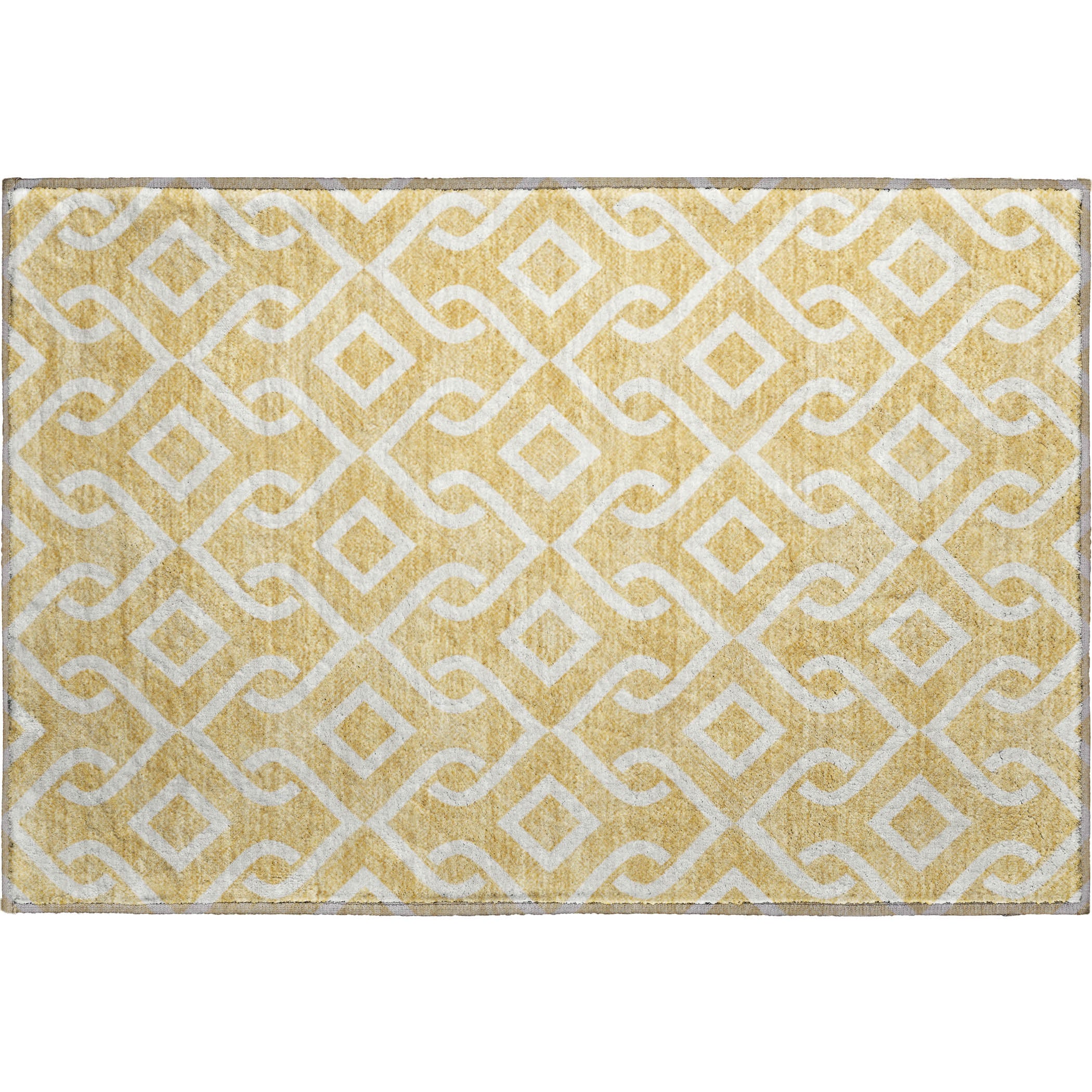 Mostar Machine Washable Transitional Gold Rug 1'8" x 2'6" #shape_Rectangle
