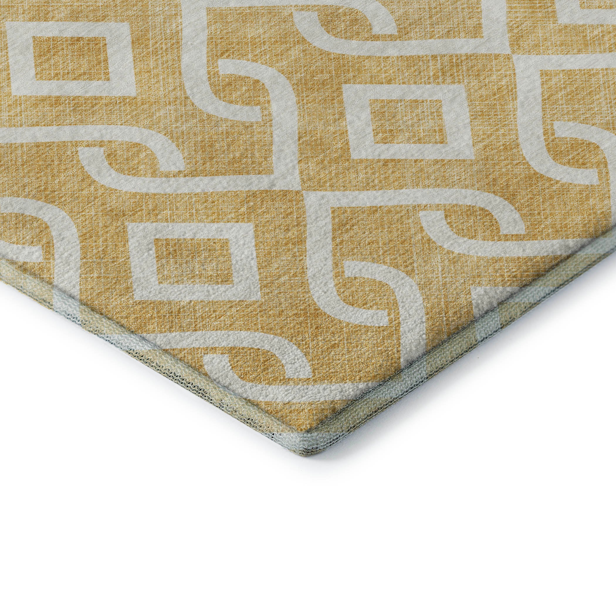 Mostar Machine Washable Transitional Gold Rug 1'8" x 2'6" #shape_Rectangle