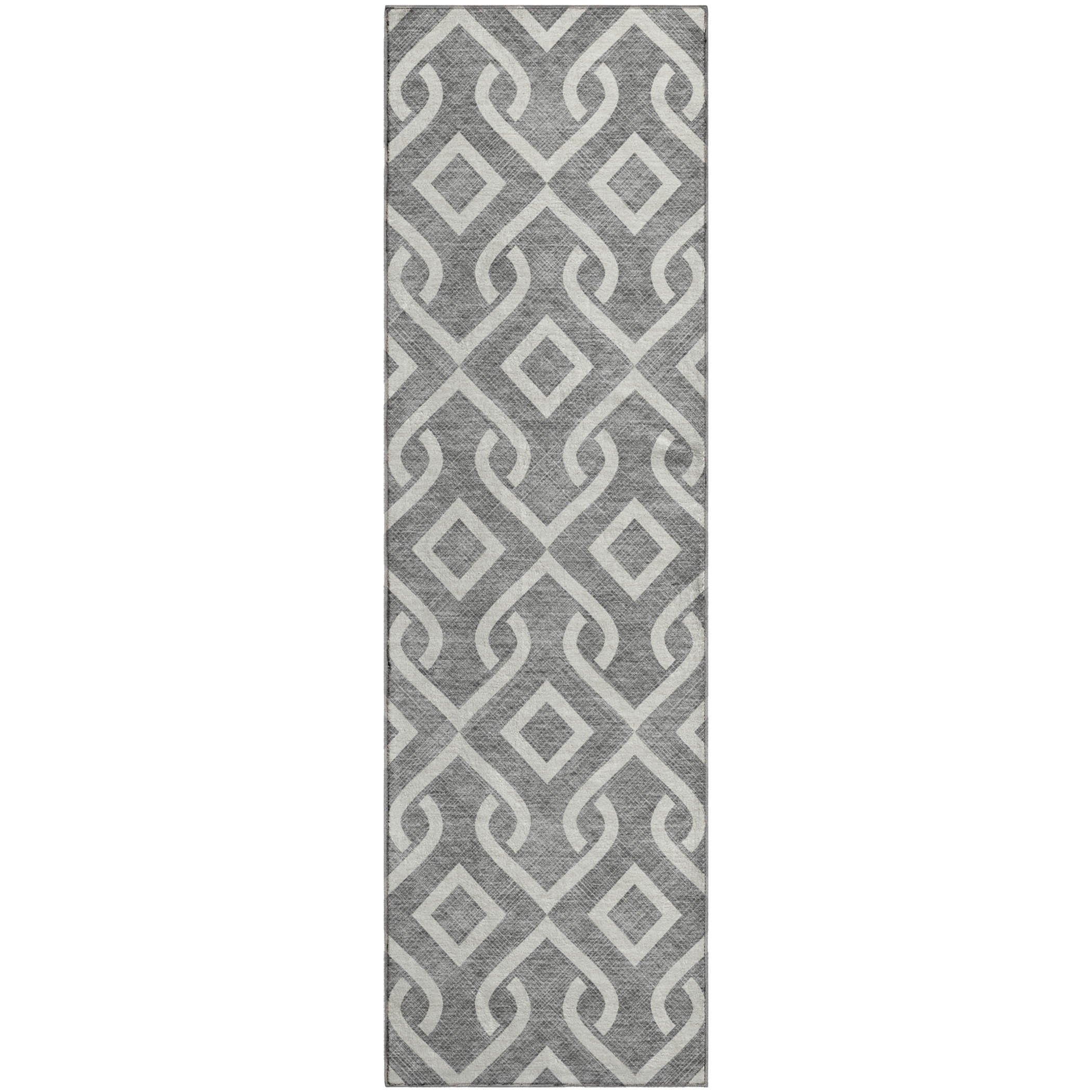 Mostar Machine Washable Transitional Gray Rug 2'3" x 7'6" #shape_Runner