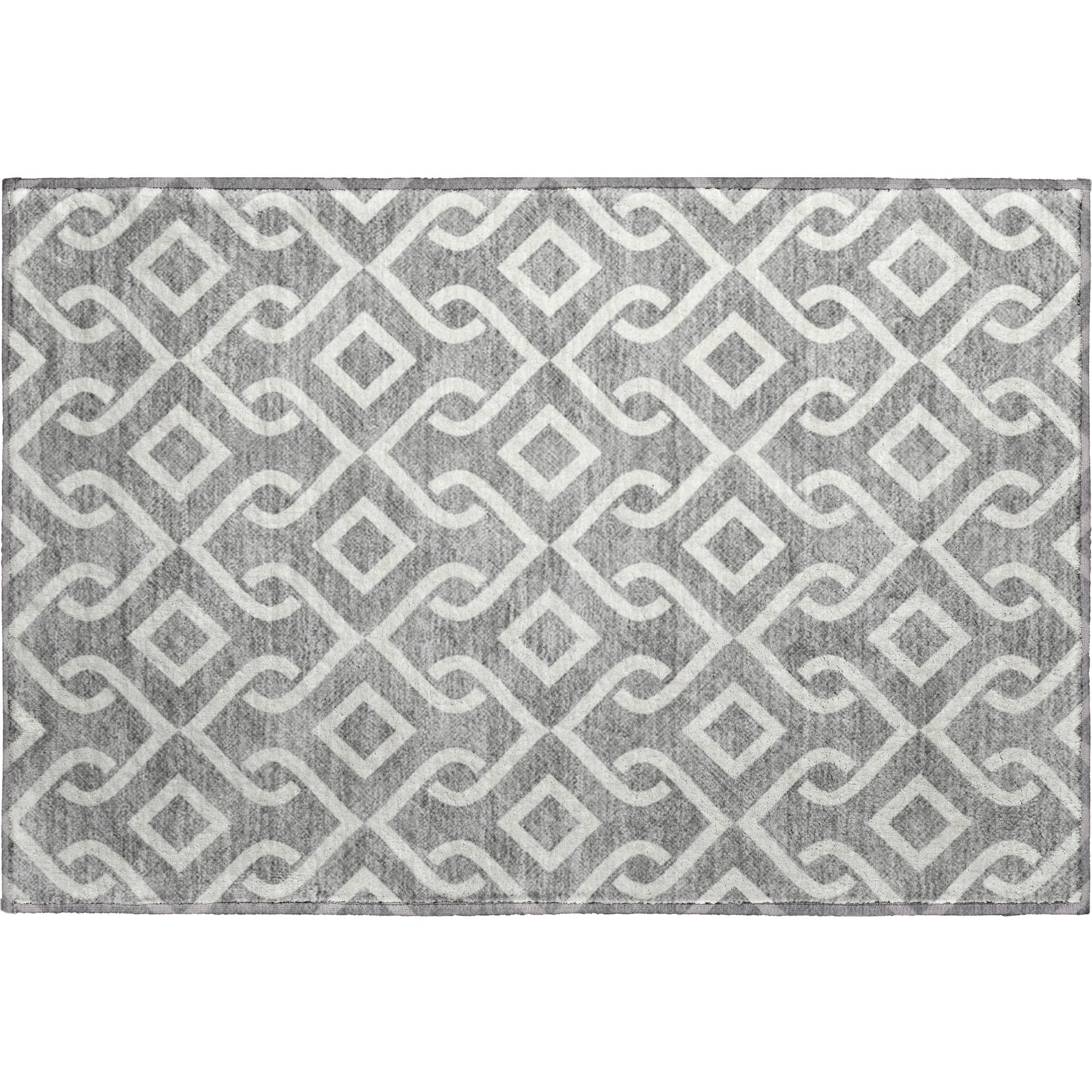 Mostar Machine Washable Transitional Gray Rug 1'8" x 2'6" #shape_Rectangle