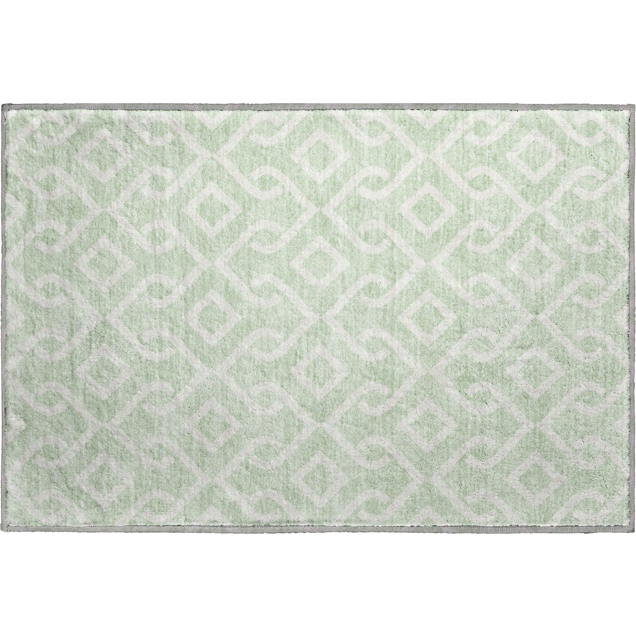 Mostar Machine Washable Transitional Mint Green Rug 1'8" x 2'6" #shape_Rectangle