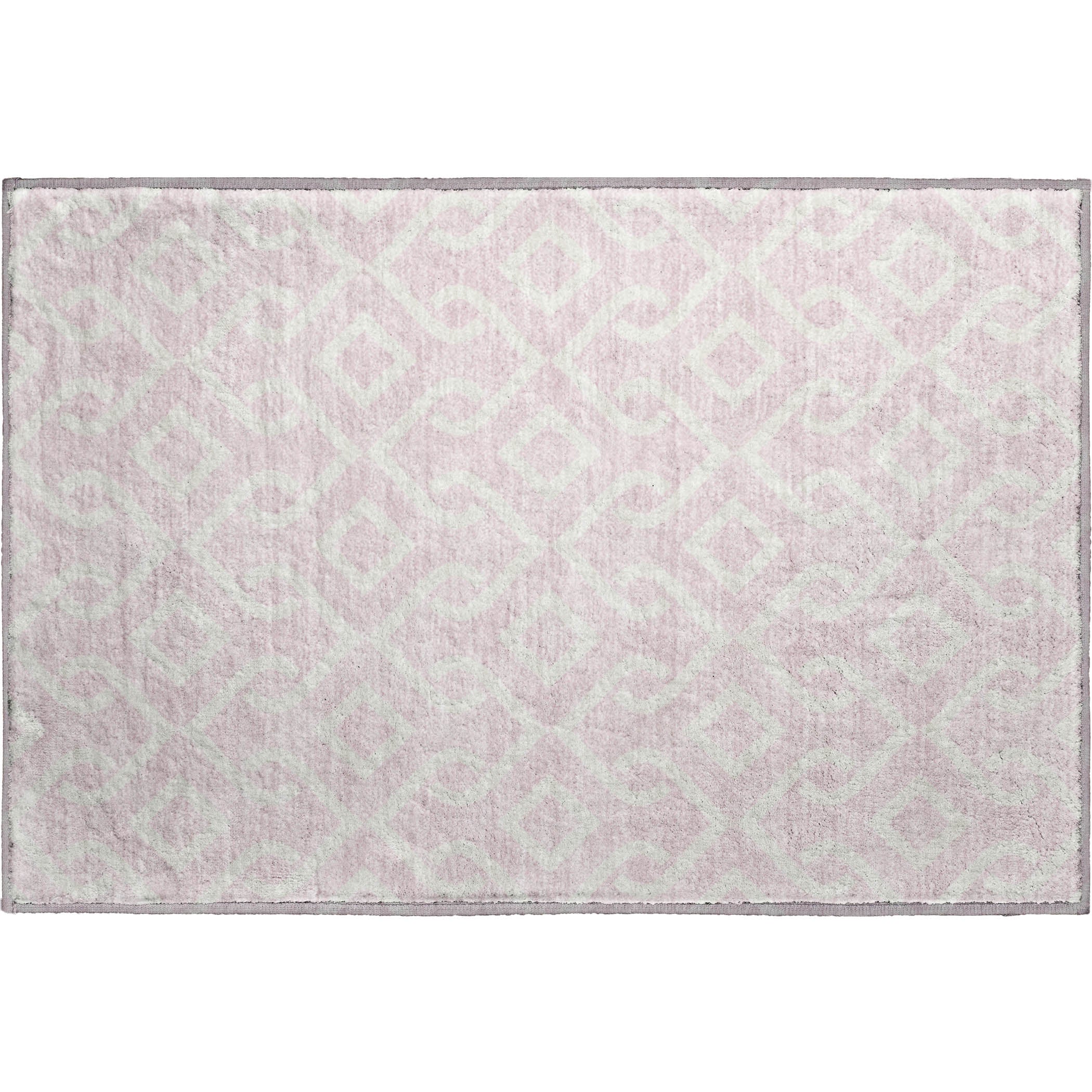 Mostar Machine Washable Transitional Pink Rug 1'8" x 2'6" #shape_Rectangle