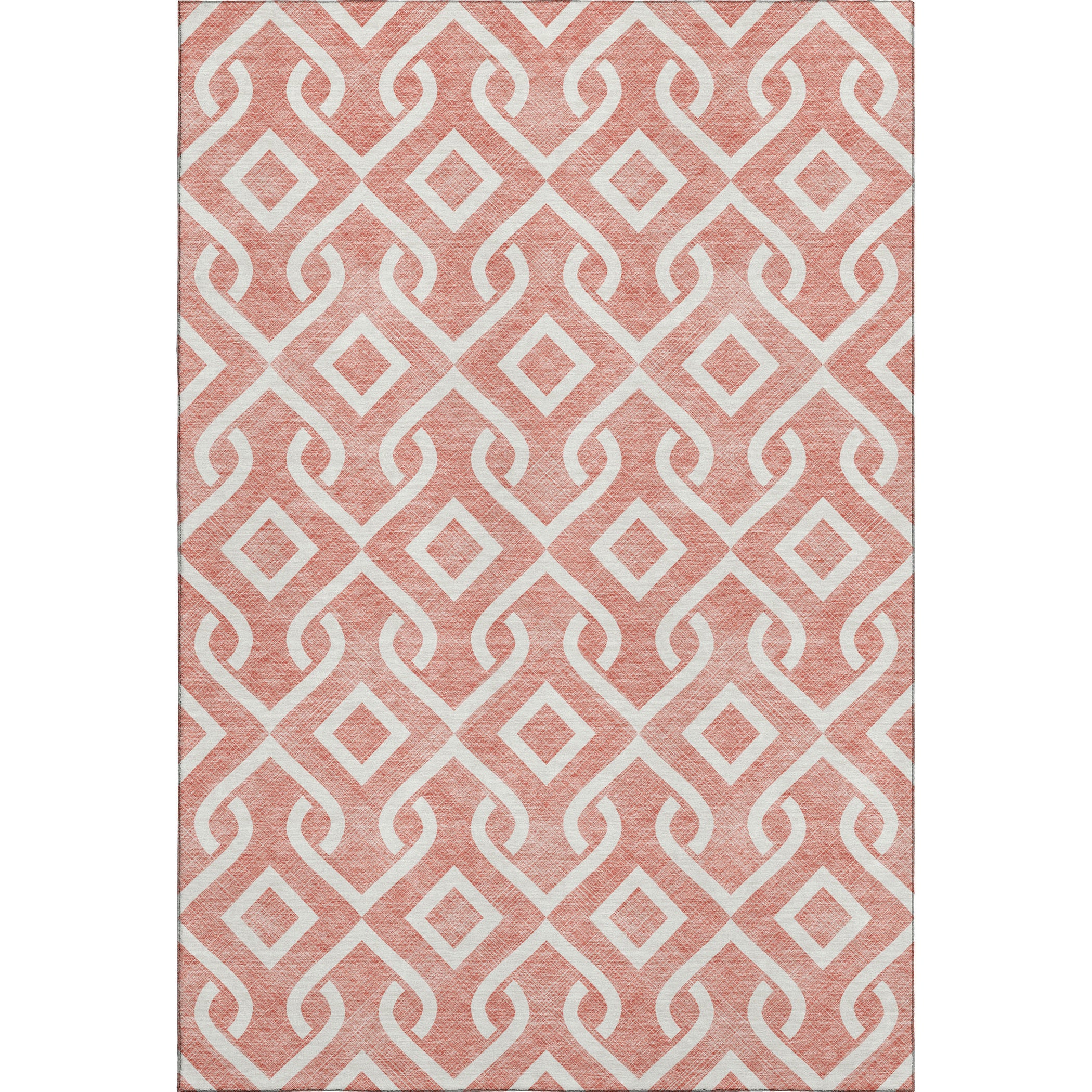 Mostar Machine Washable Transitional Salmon Orange Rug 2'6" x 3'10" #shape_Rectangle