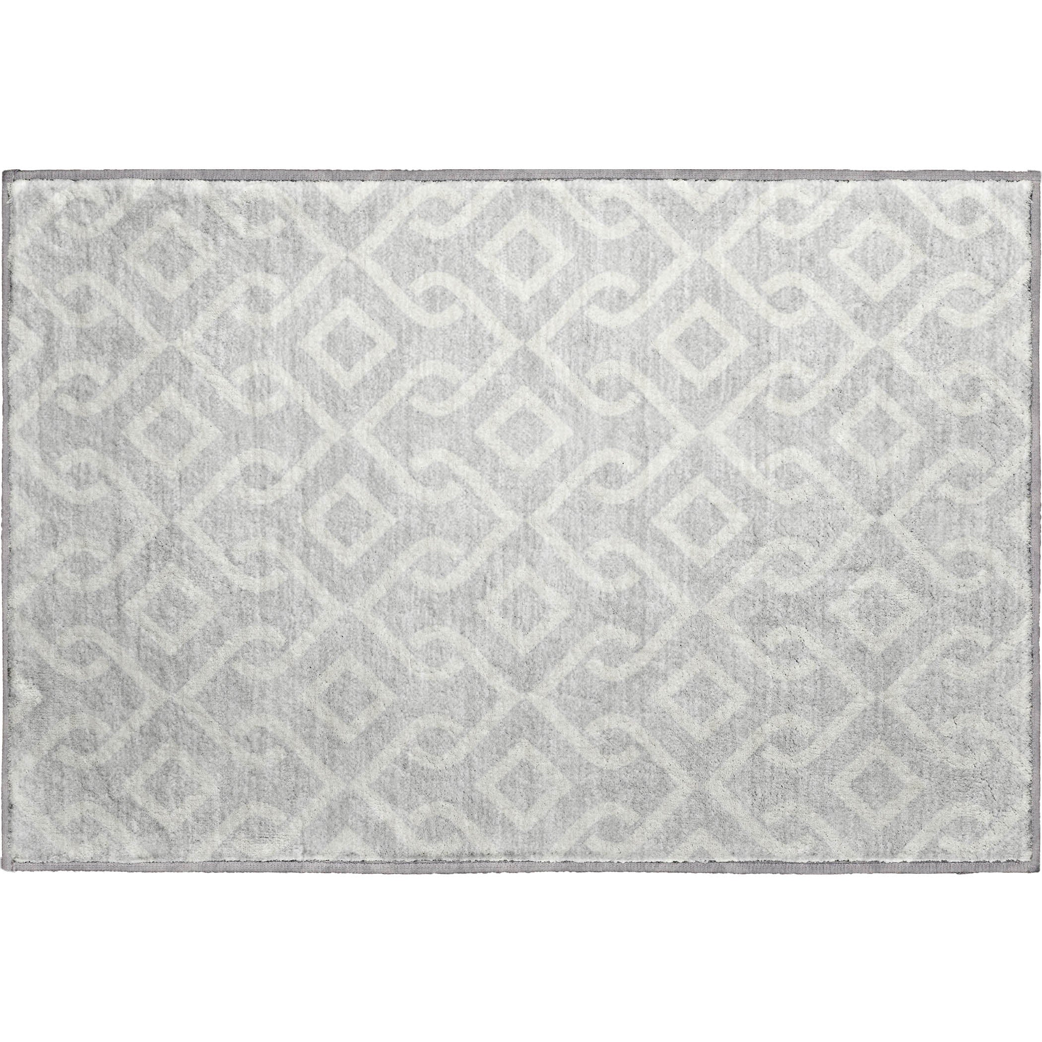 Mostar Machine Washable Transitional Silver Gray Rug 1'8" x 2'6" #shape_Rectangle