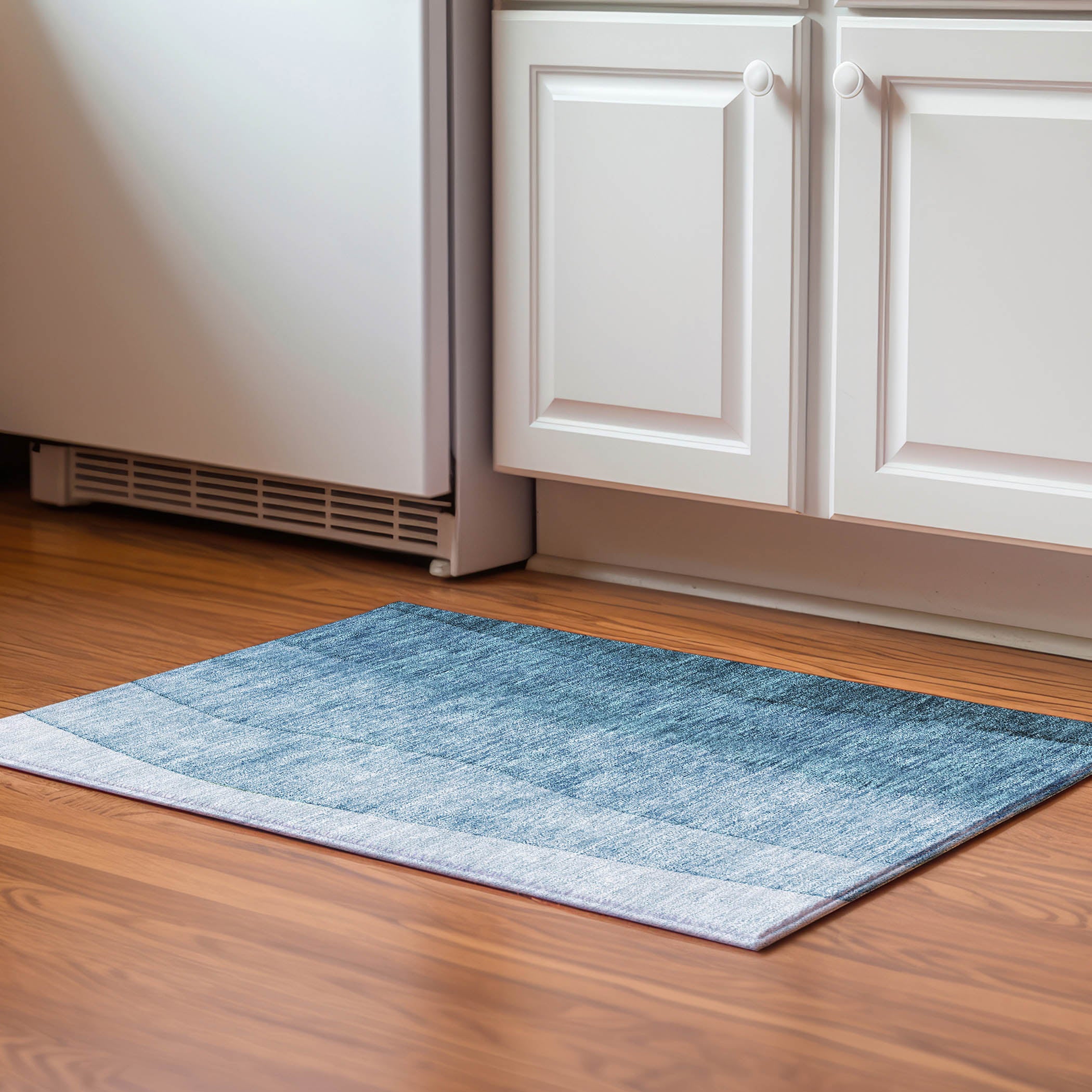 Lucerne Machine Washable Transitional Blue Rug 1'8" x 2'6" #shape_Rectangle