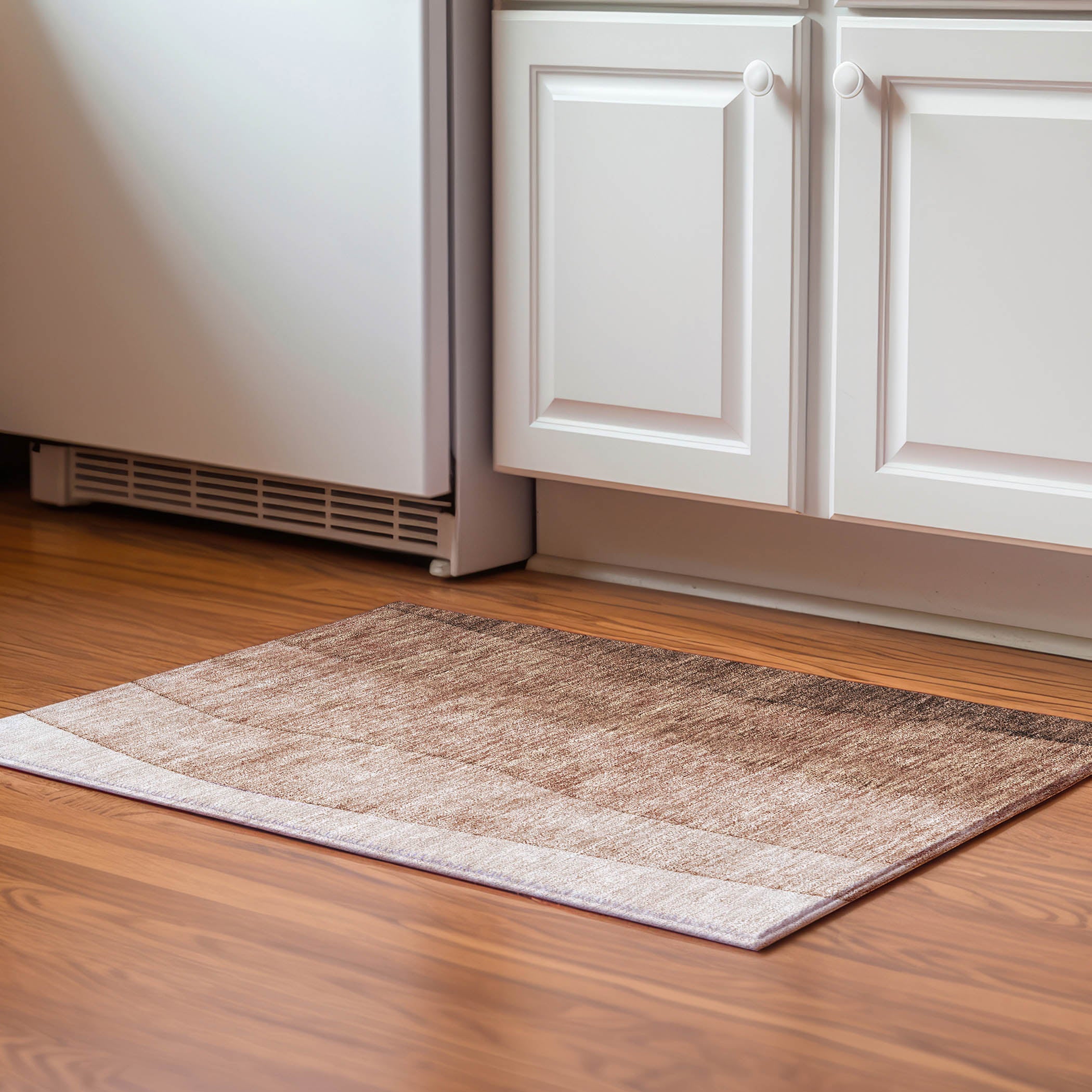 Lucerne Machine Washable Transitional Brown Rug 1'8" x 2'6" #shape_Rectangle