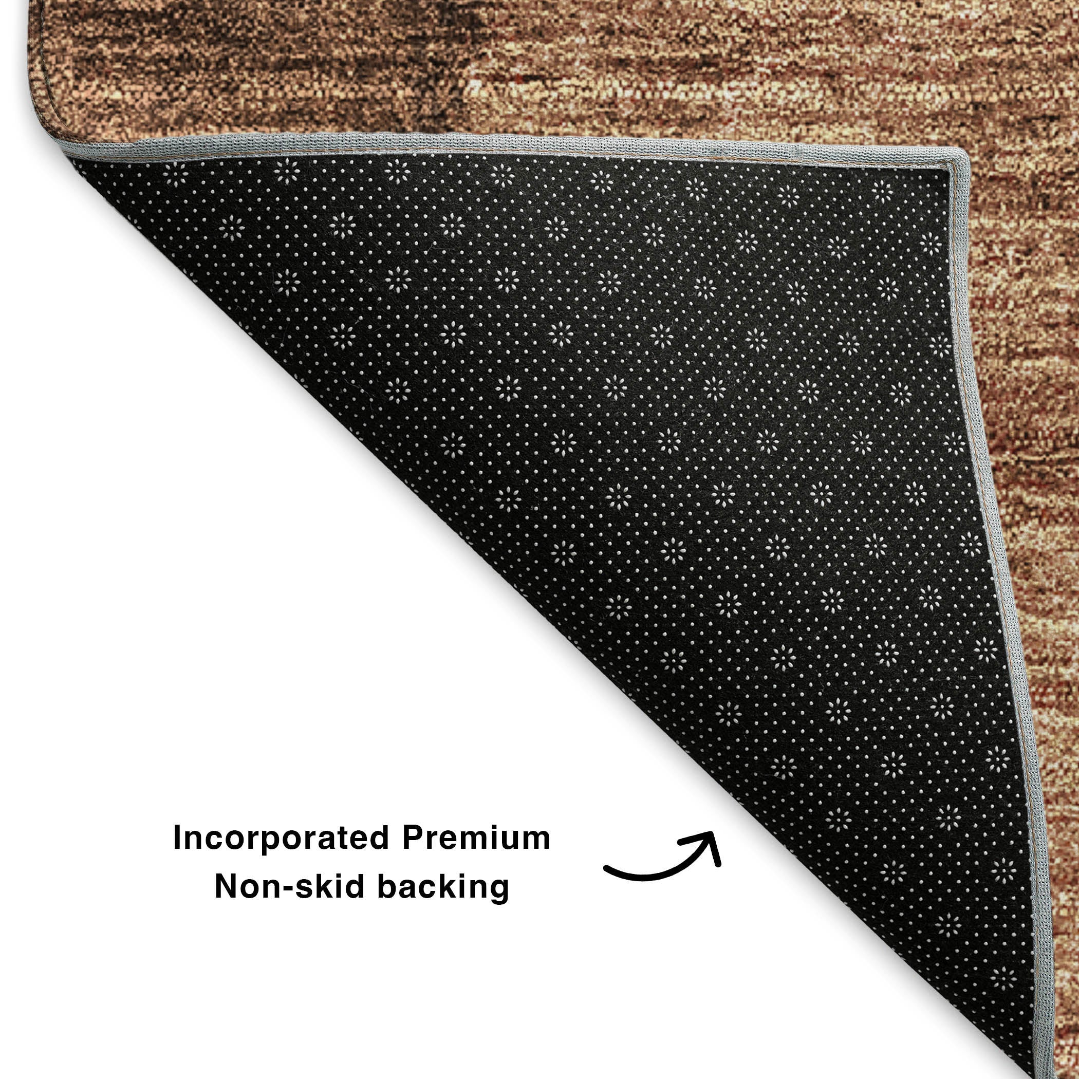 Lucerne Machine Washable Transitional Brown Rug 1'8" x 2'6" #shape_Rectangle