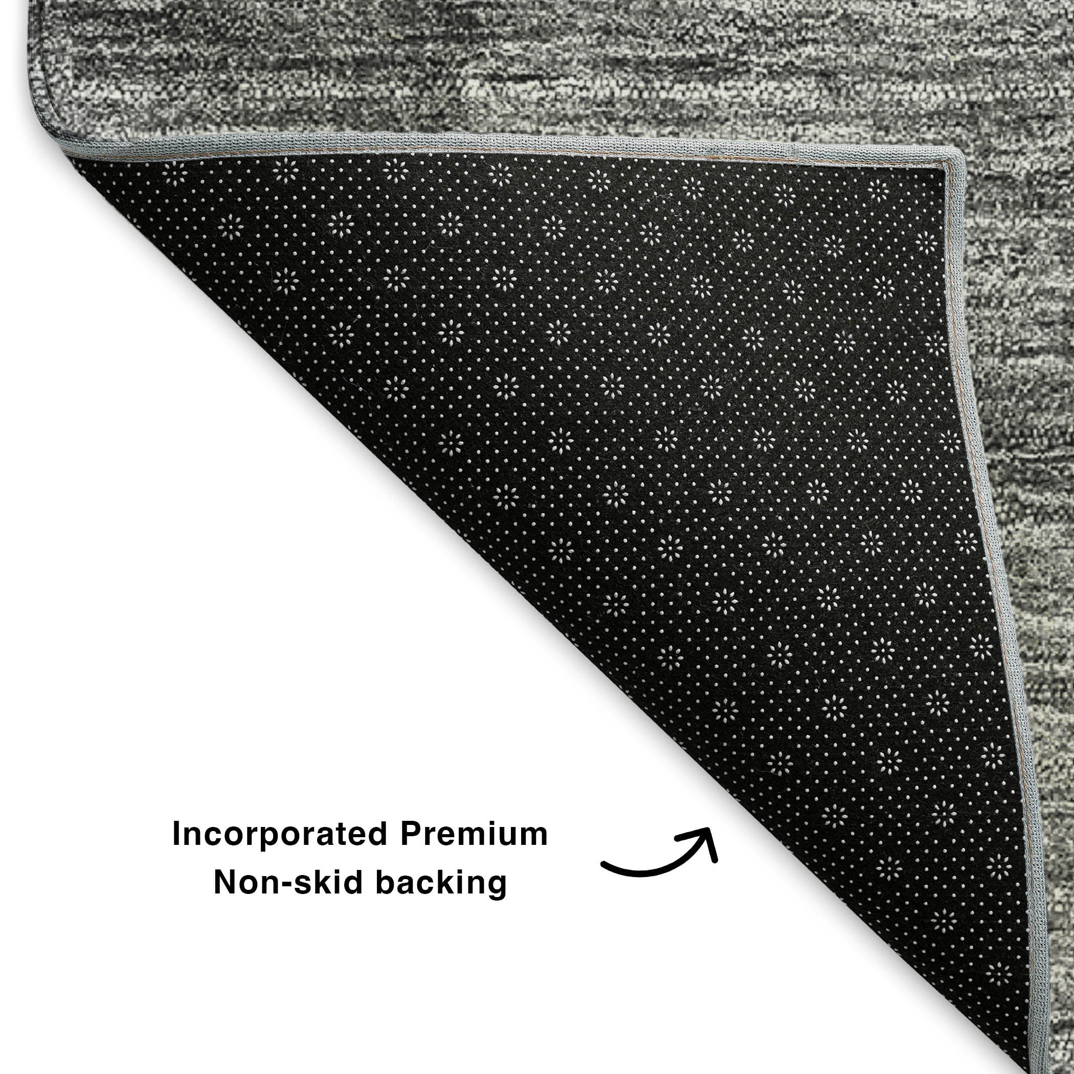Lucerne Machine Washable Transitional Gray Rug 1'8" x 2'6" #shape_Rectangle