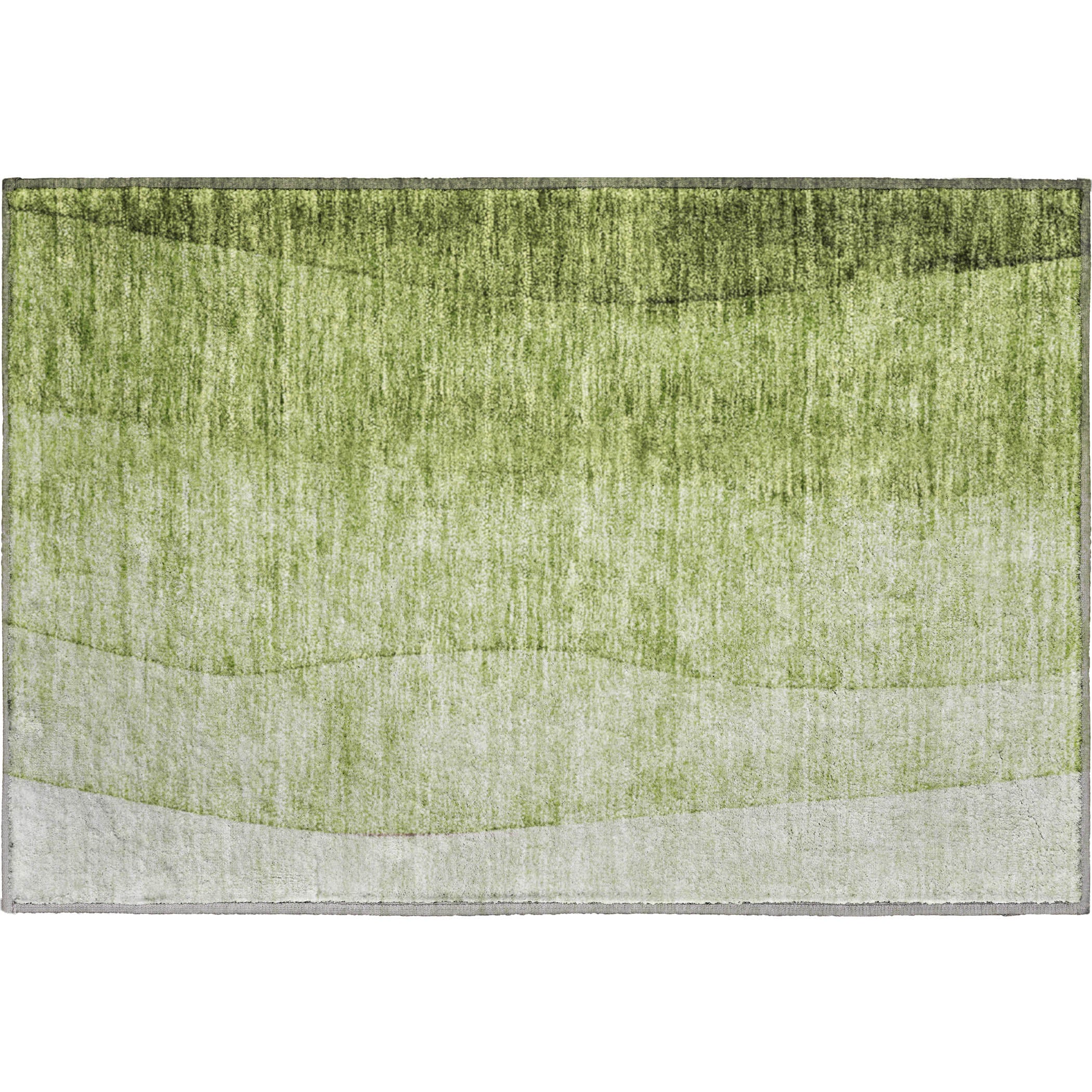 Lucerne Machine Washable Transitional Olive Green Rug 1'8" x 2'6" #shape_Rectangle