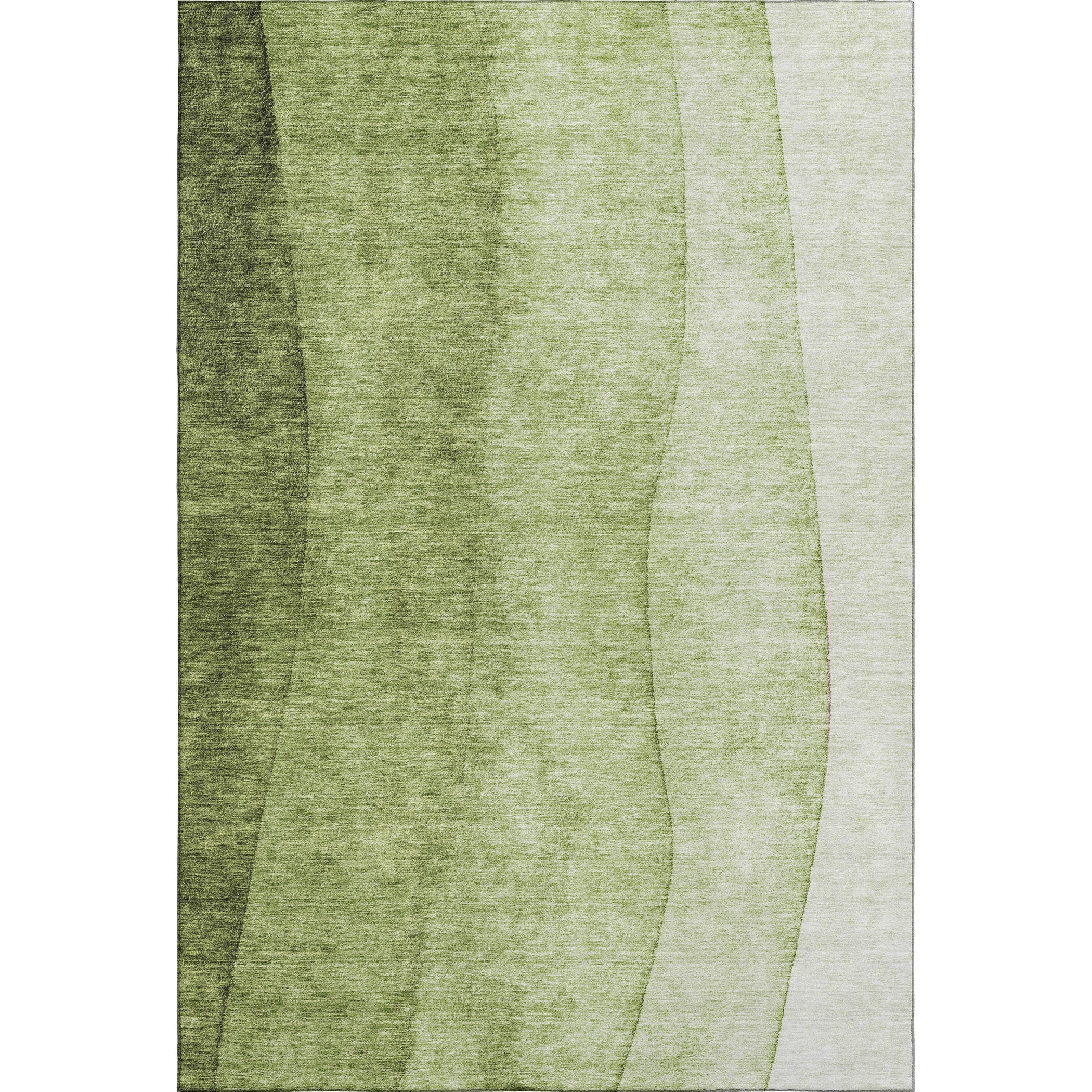 Lucerne Machine Washable Transitional Olive Green Rug 2'6" x 3'10" #shape_Rectangle