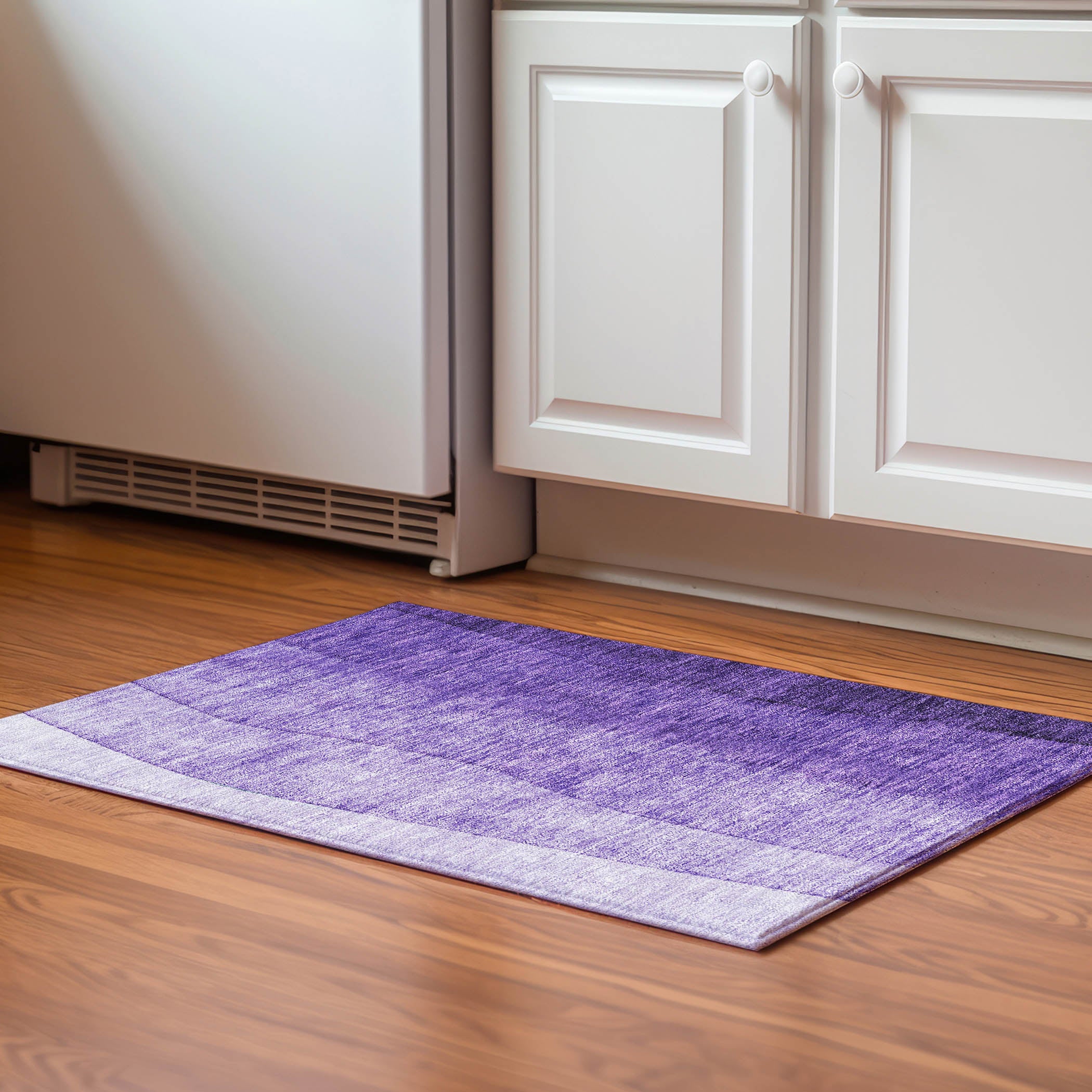 Lucerne Machine Washable Transitional Purple Rug 1'8" x 2'6" #shape_Rectangle