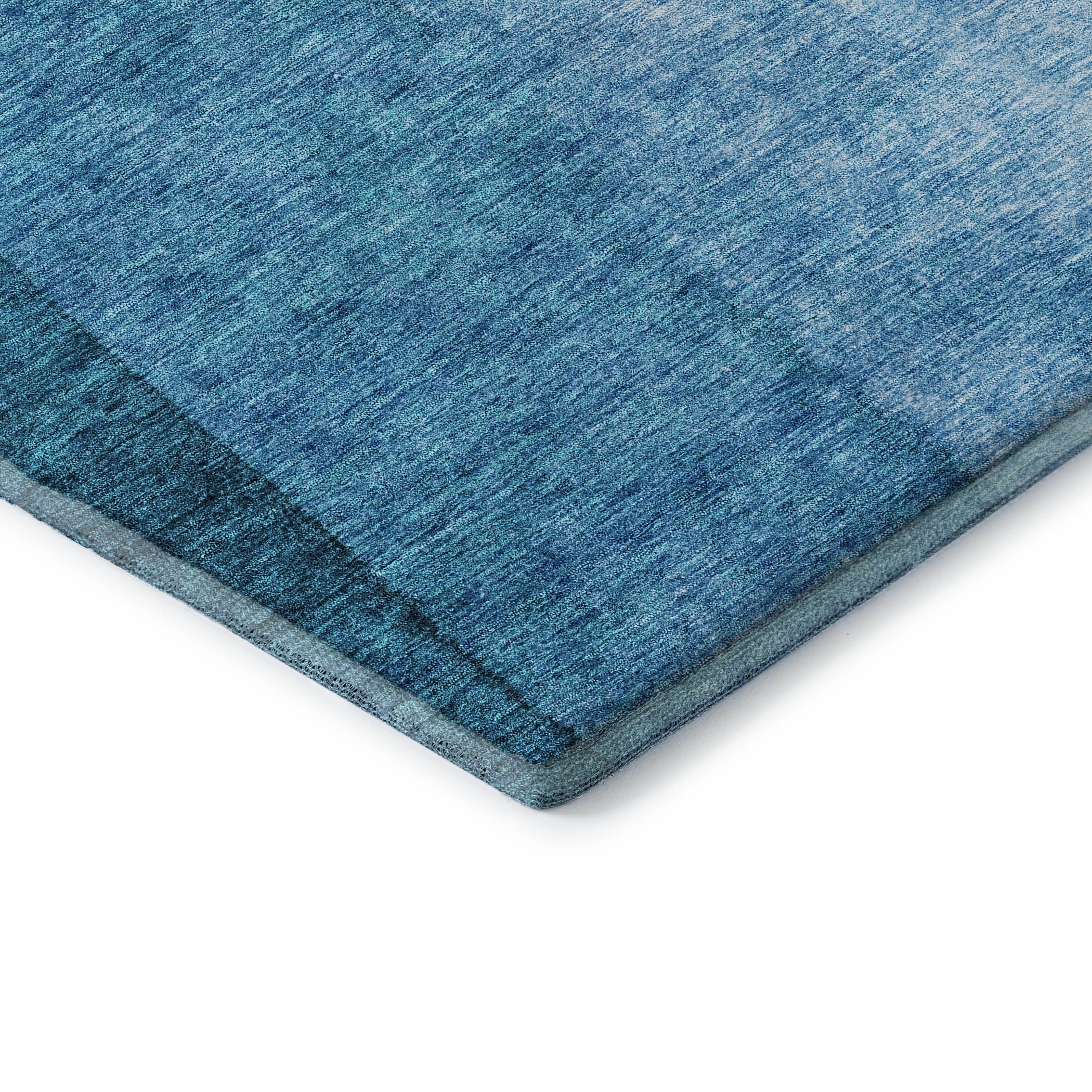 Lucerne Machine Washable Transitional Teal Rug 1'8" x 2'6" #shape_Rectangle