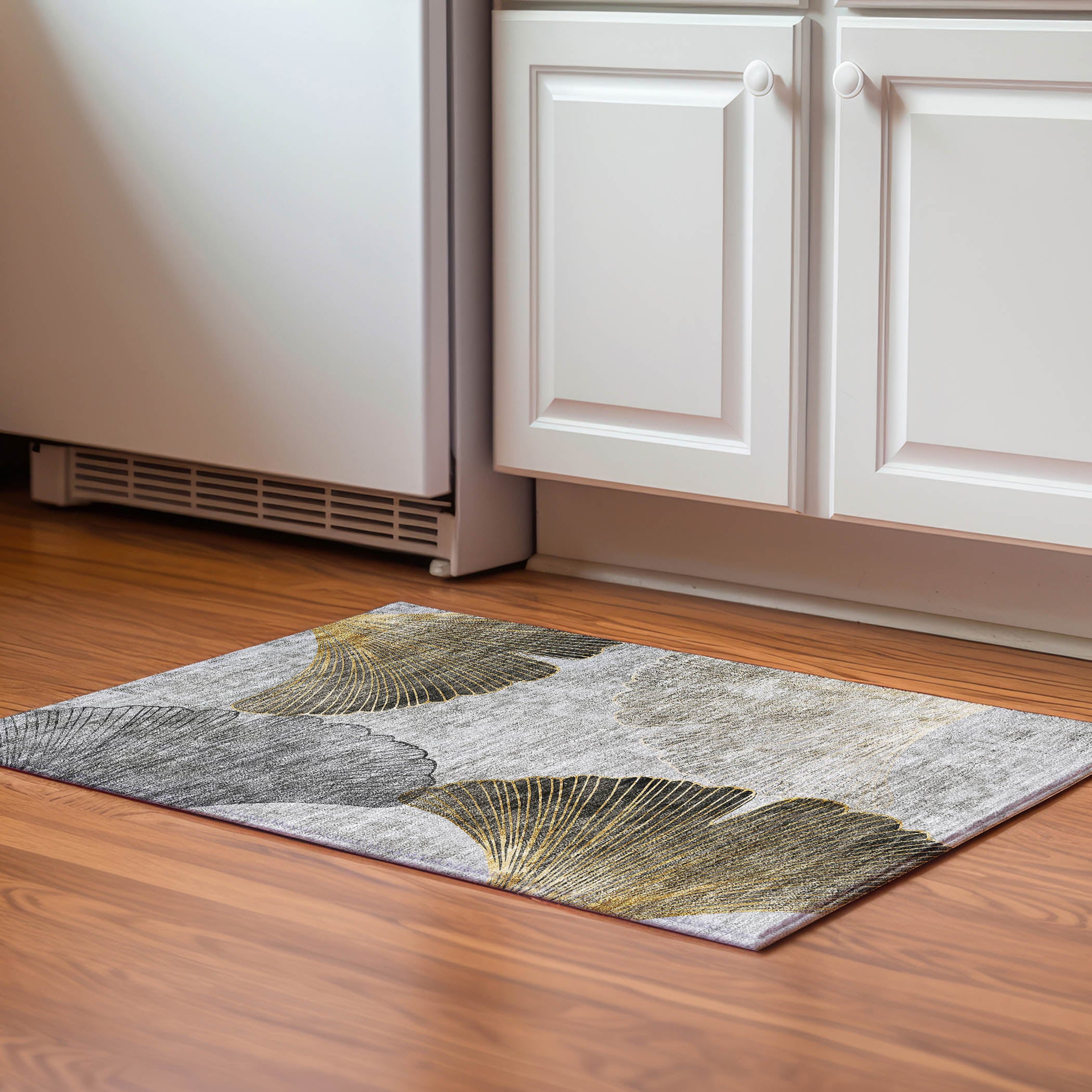 Sarajevo Machine Washable Transitional Gray Rug 1'8" x 2'6" #shape_Rectangle