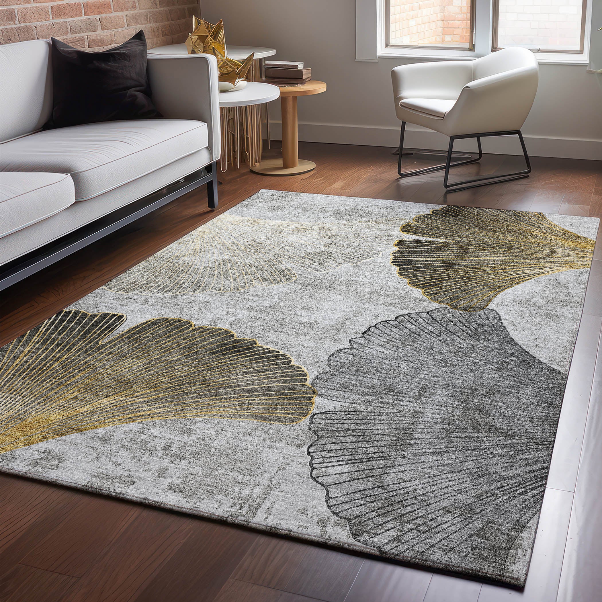 Sarajevo Machine Washable Transitional Gray Rug 2'6" x 3'10" #shape_Rectangle