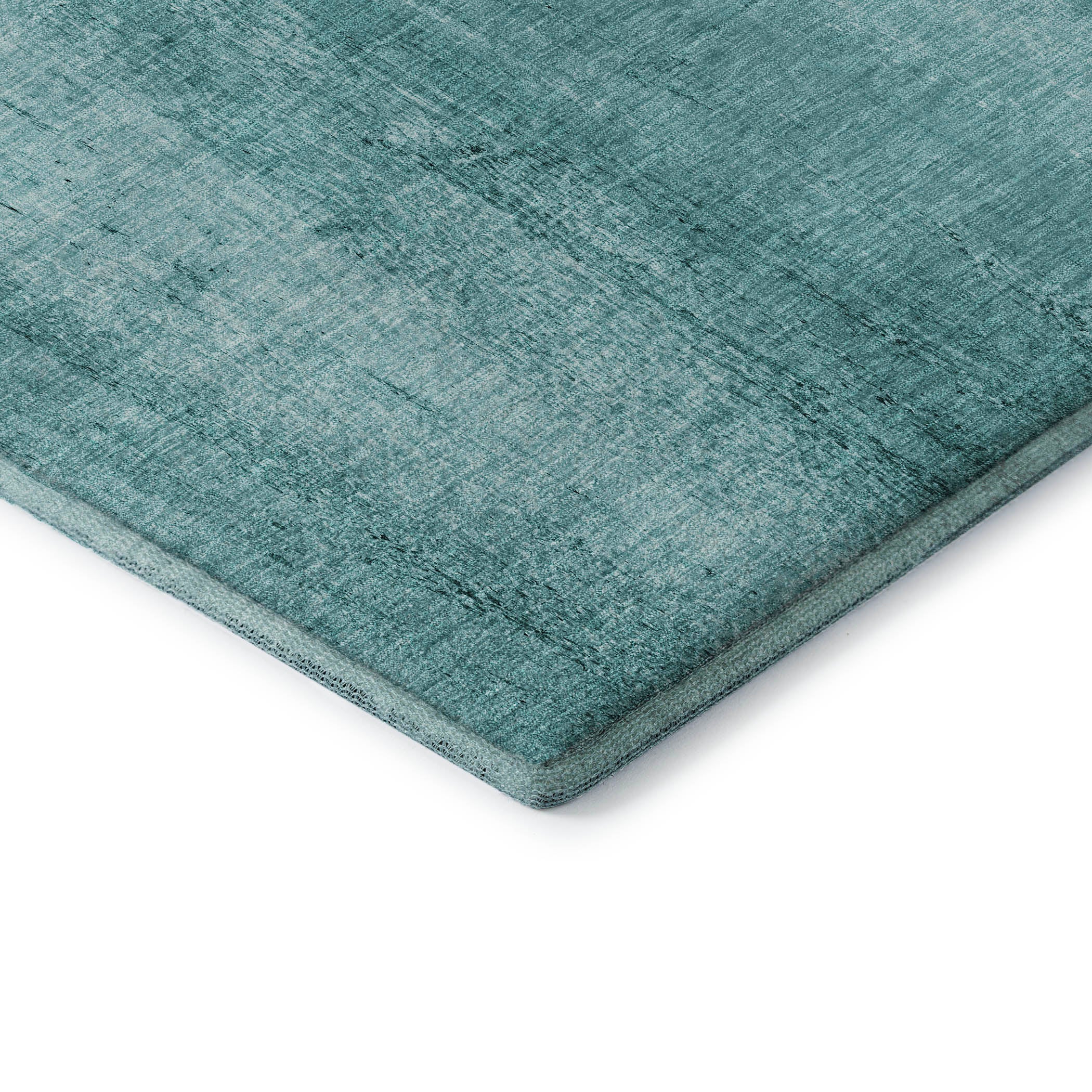 Athens Machine Washable Transitional Teal Rug 1'8" x 2'6" #shape_Rectangle