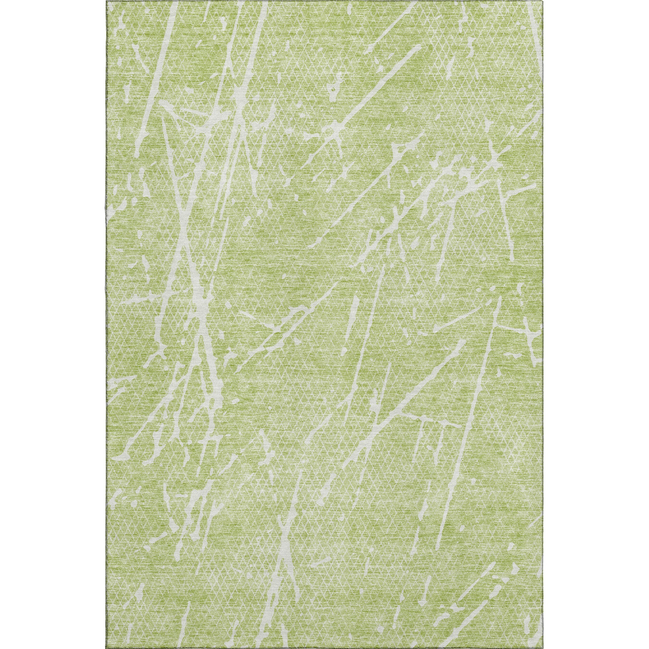 Luang Prabang Machine Washable Transitional Aloe Green Rug 2'6" x 3'10" #shape_Rectangle